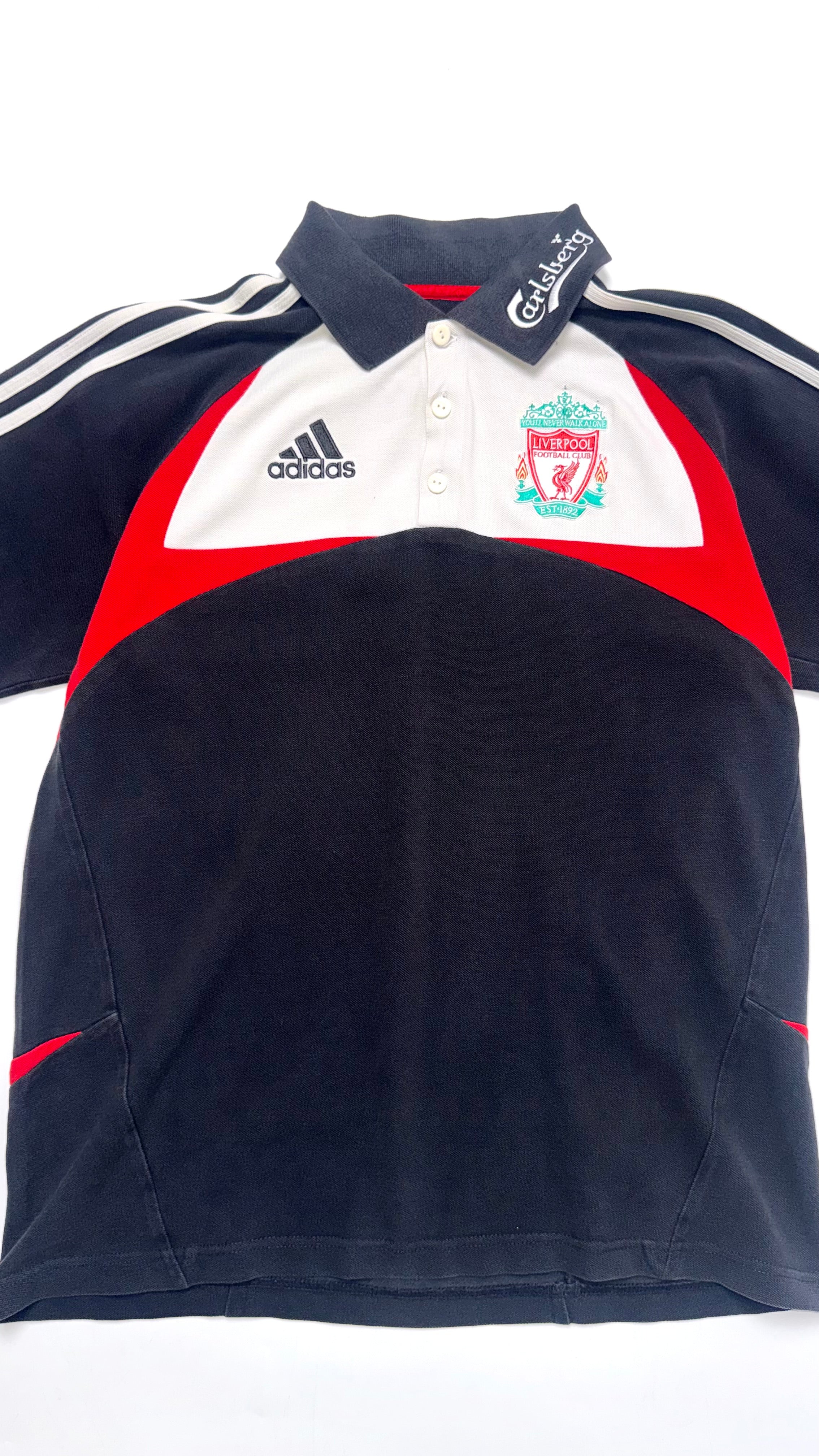 Vintage Adidas x Liverpool Polo T shirt