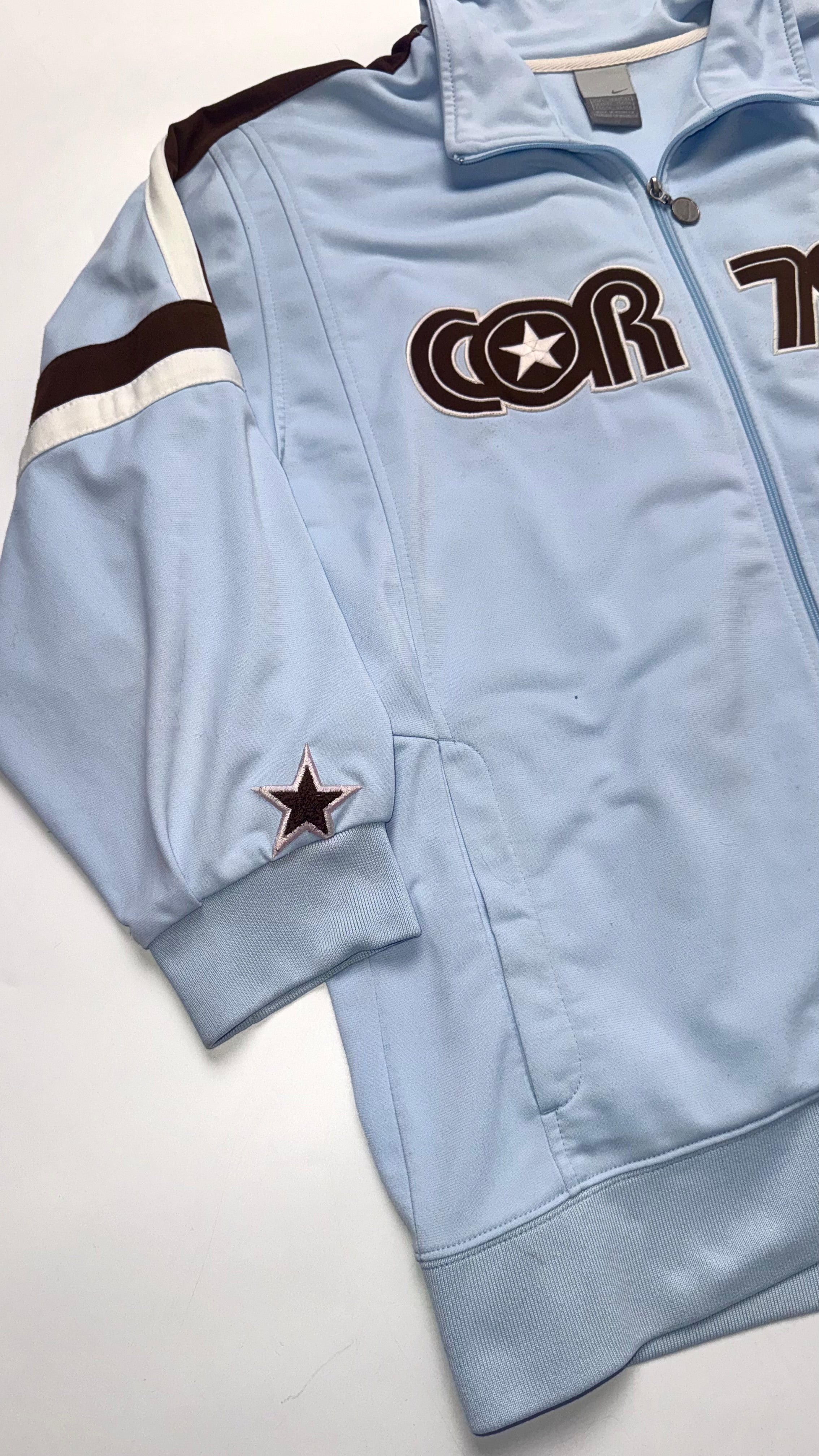 2000s Nike Cortez Baby Blue Track Jacket