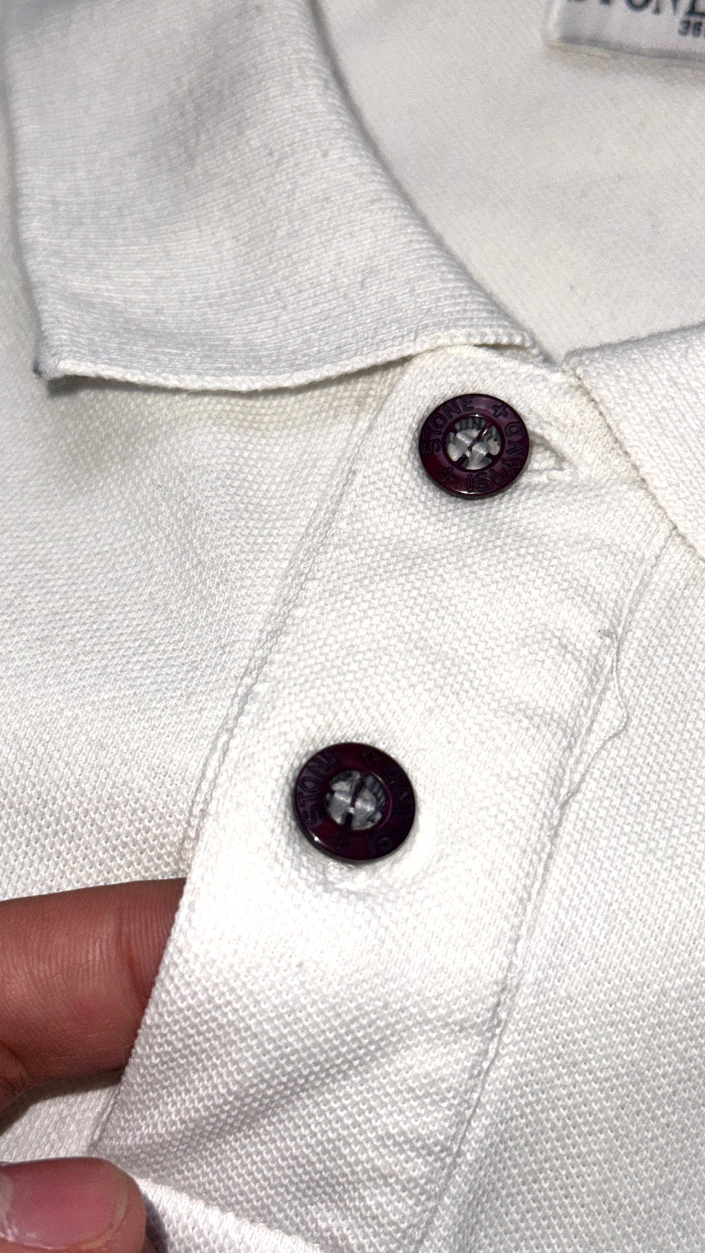 Stone Island White Polo T shirt