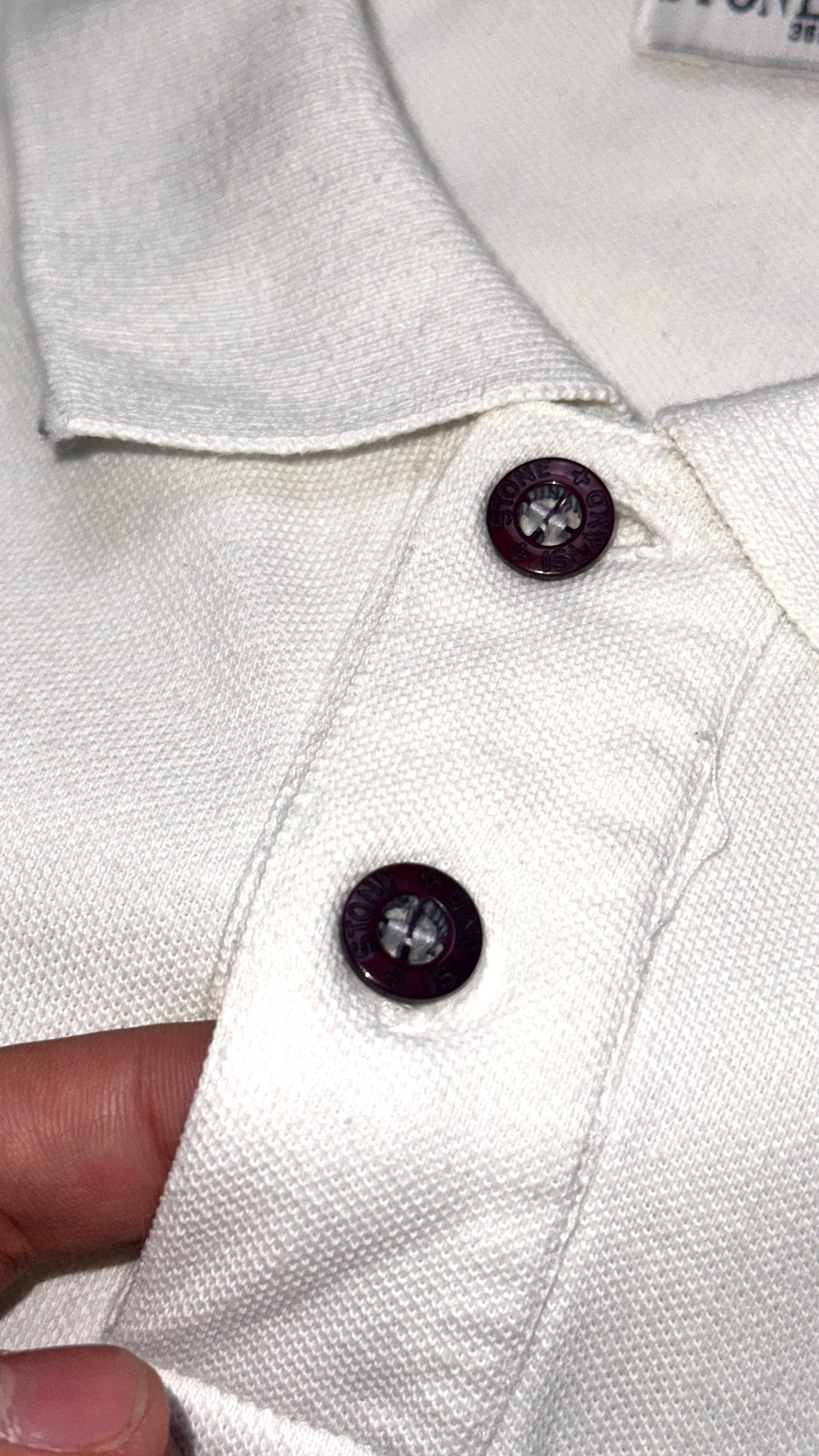 Stone Island White Polo T shirt