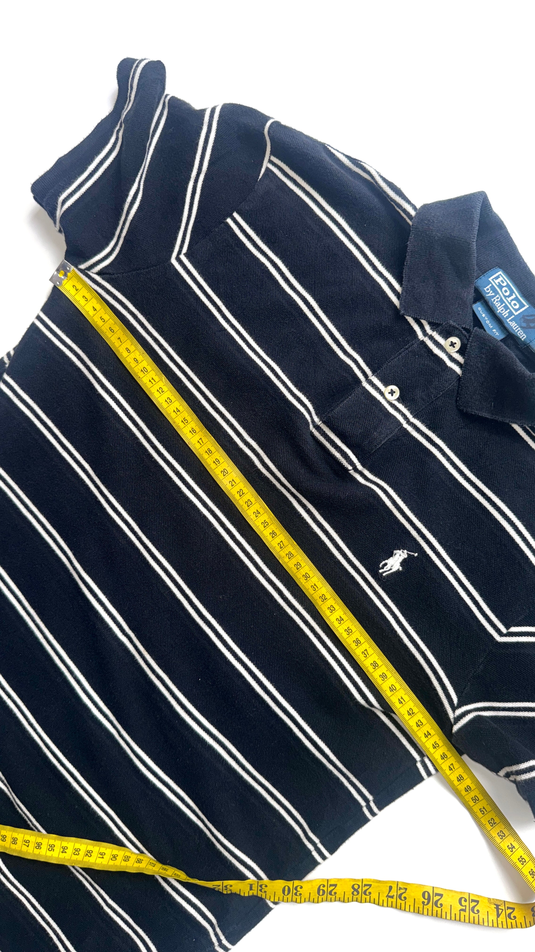 Vintage Black Ralph Lauren Stripped polo shirt