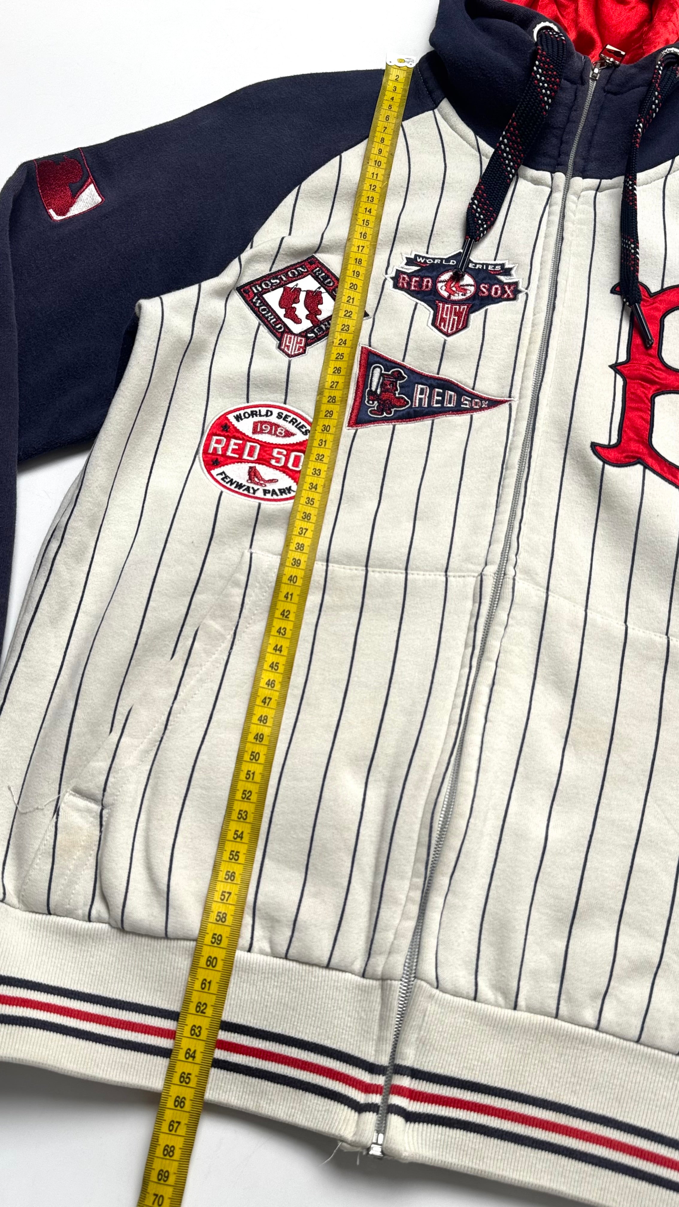 90s Vintage Red Boston Sox Baseball Zip Up Jacket