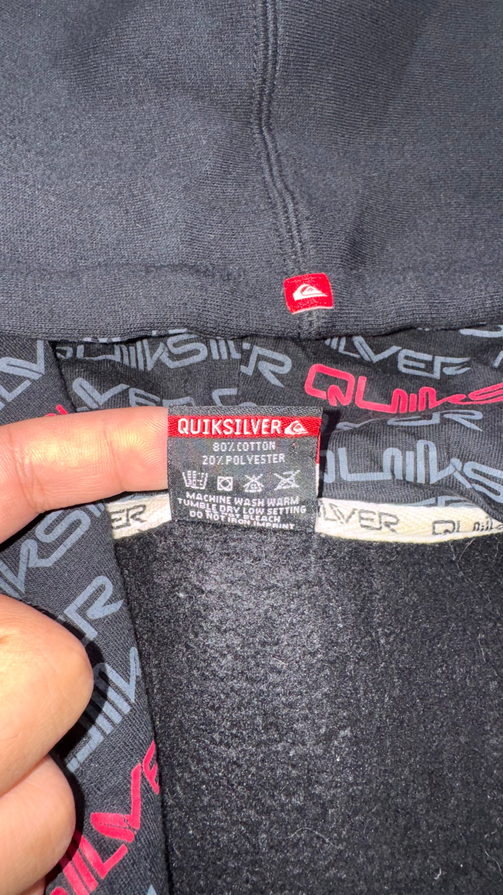 2000s Vintage Quicksilver Baggy Zip Up Hooded Jacket