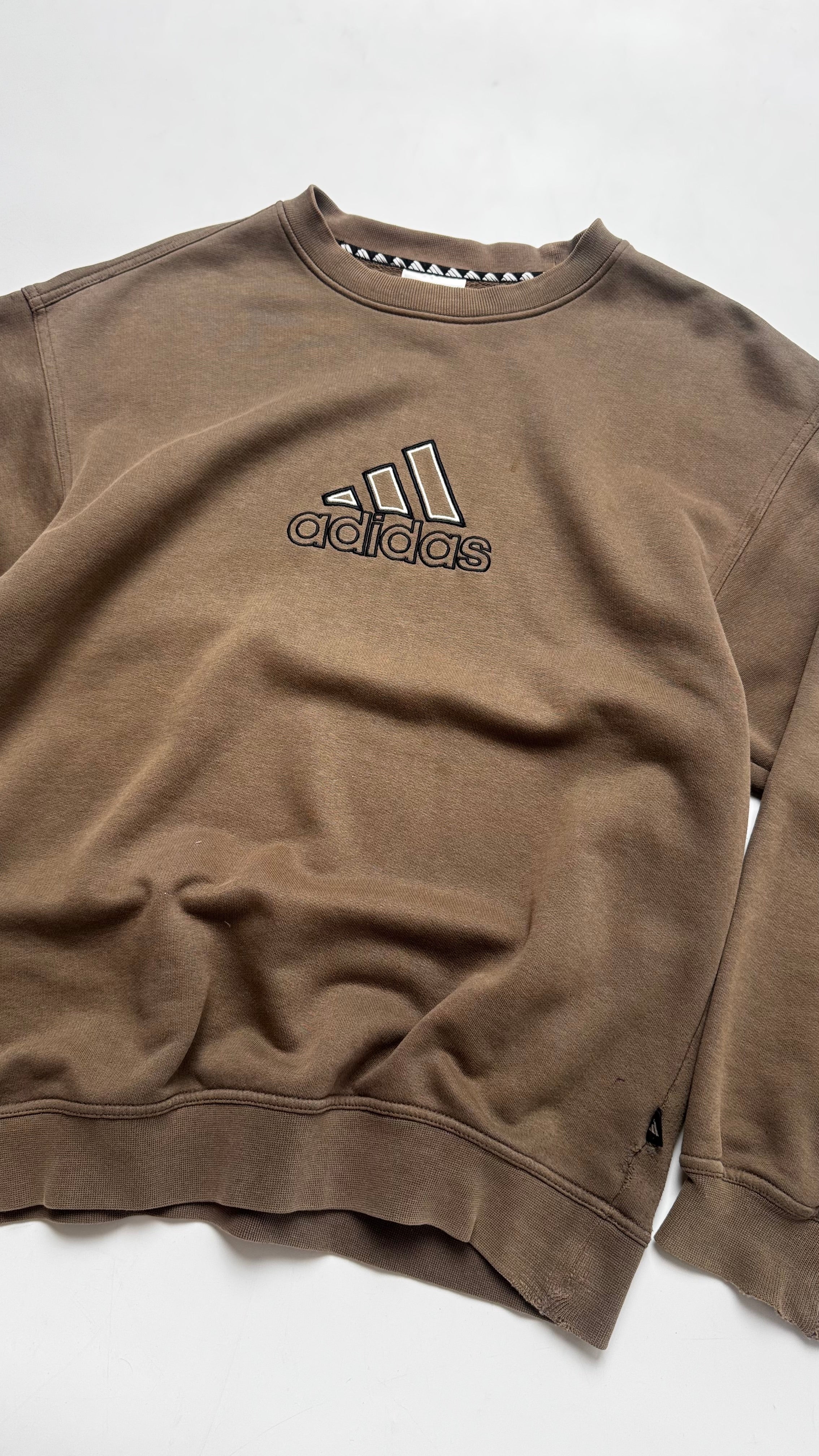 Adidas καφέ κρουαζέ λαιμόκοψη αρχές δεκαετίας 2000