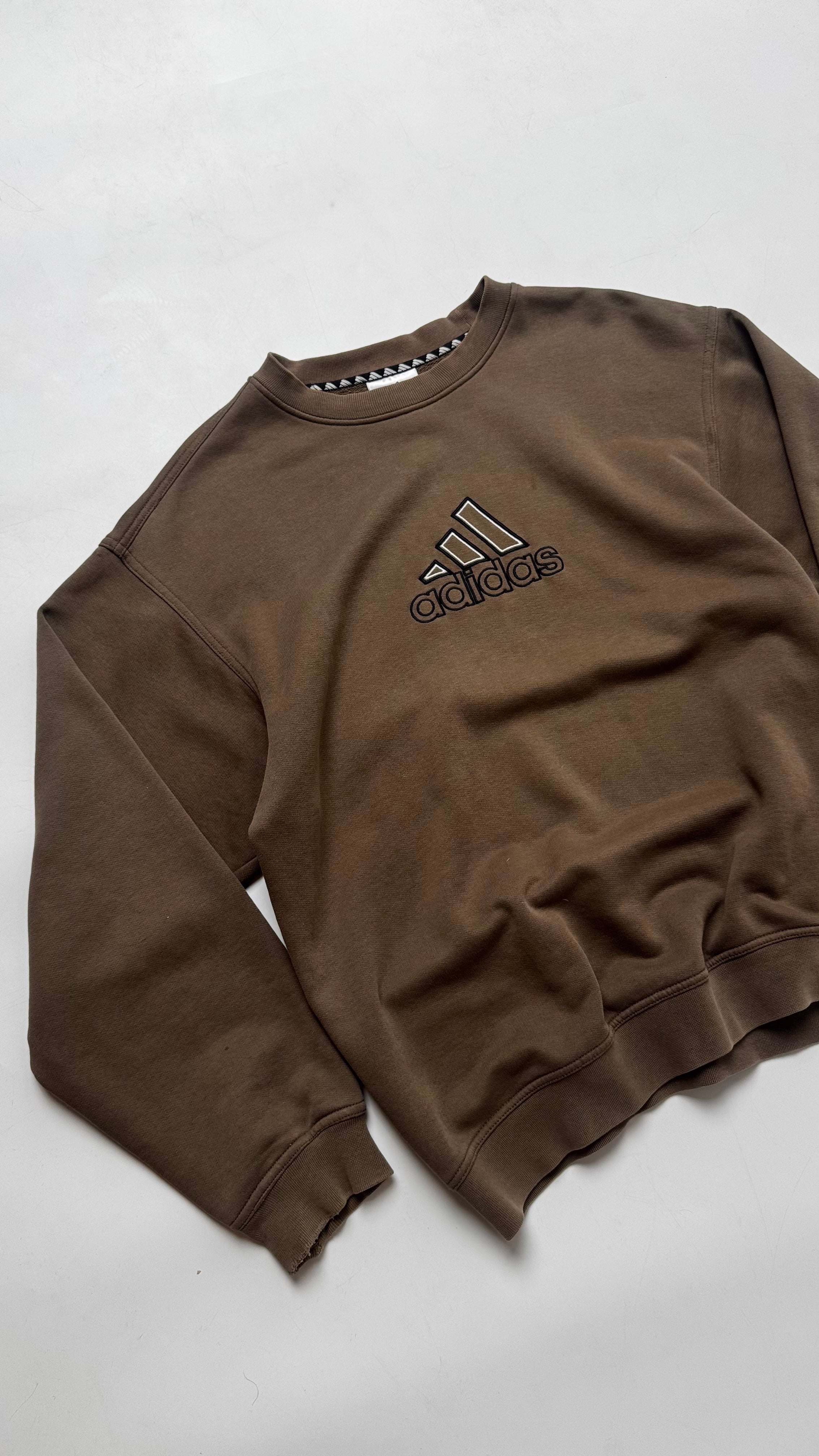 Adidas καφέ κρουαζέ λαιμόκοψη αρχές δεκαετίας 2000