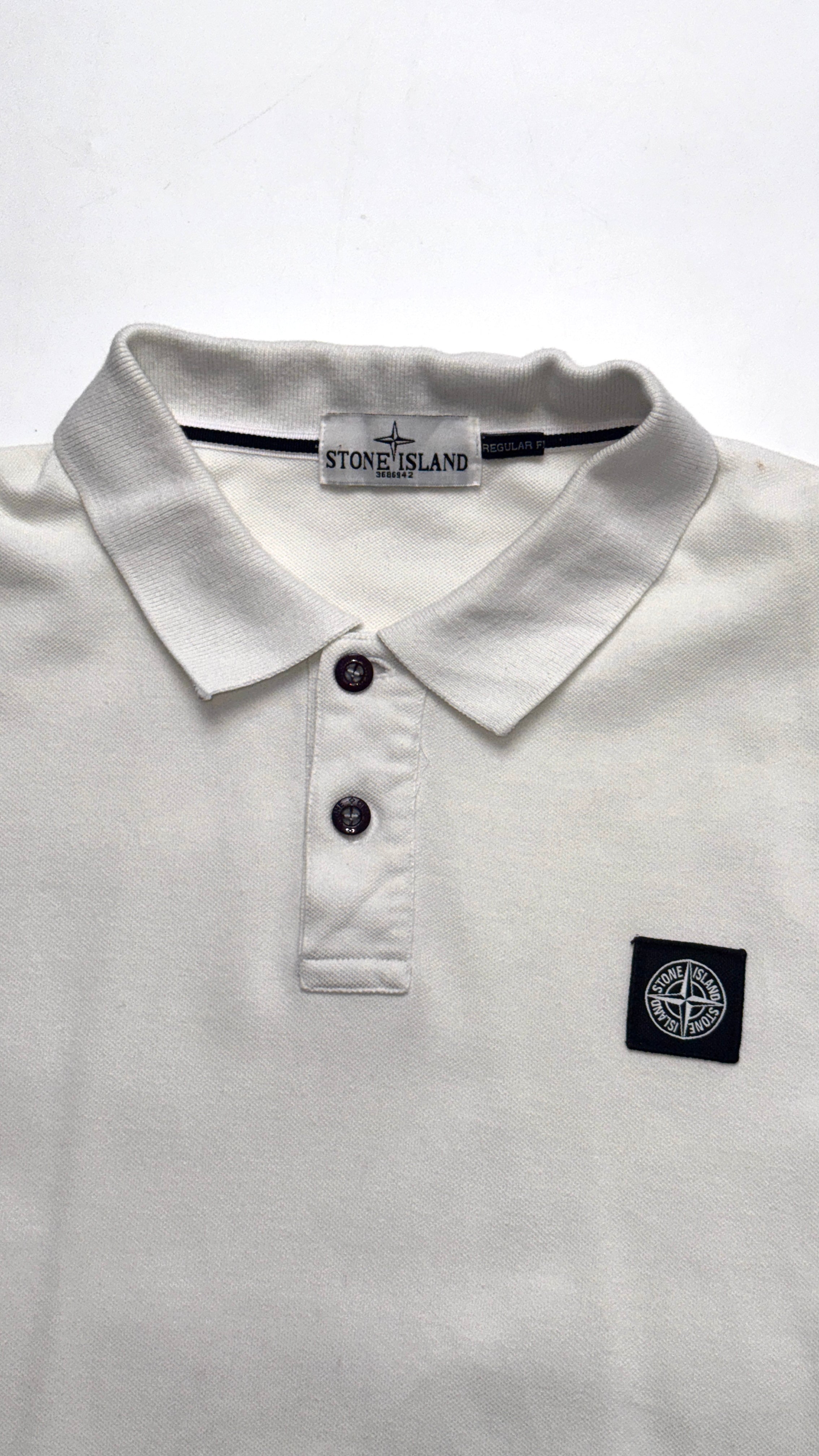 Stone Island White Polo T shirt