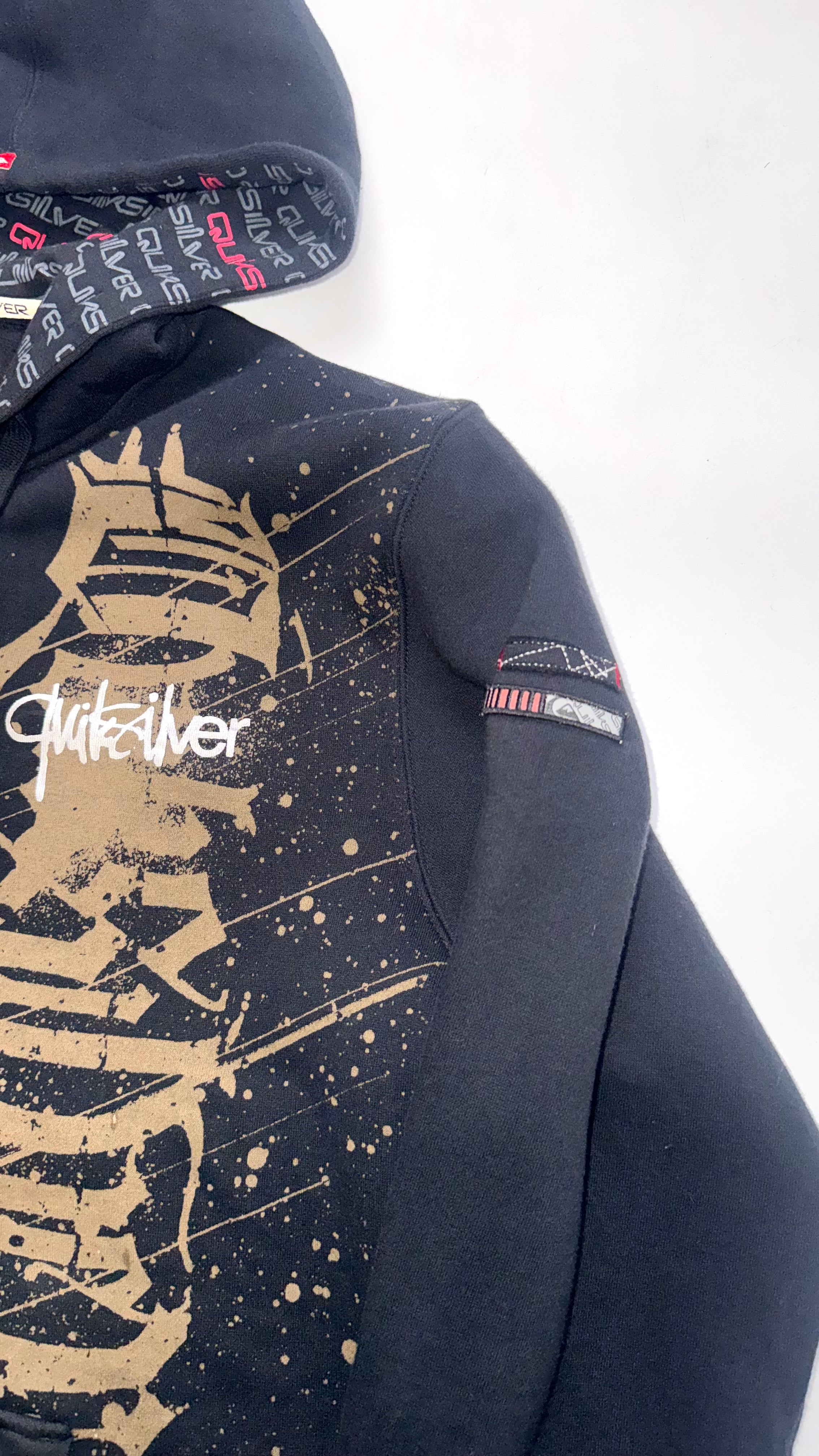 2000s Vintage Quicksilver Baggy Zip Up Hooded Jacket