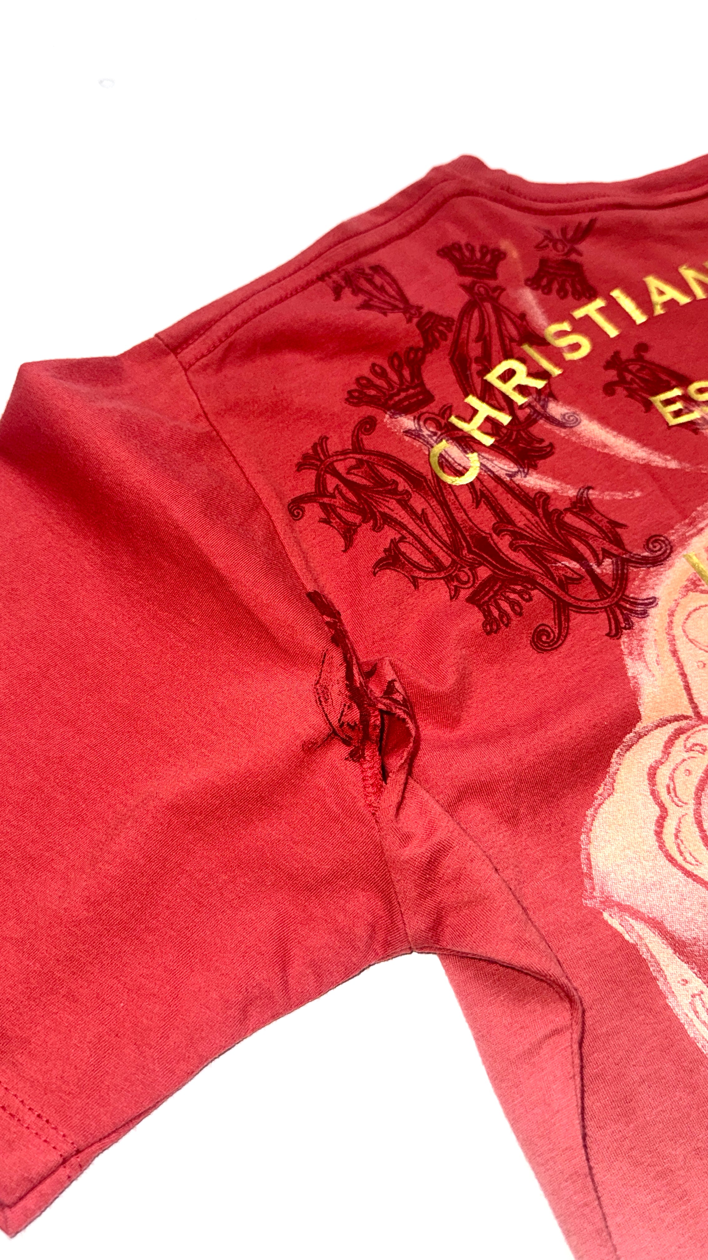 Y2K Christian Audigier All over print T shirt