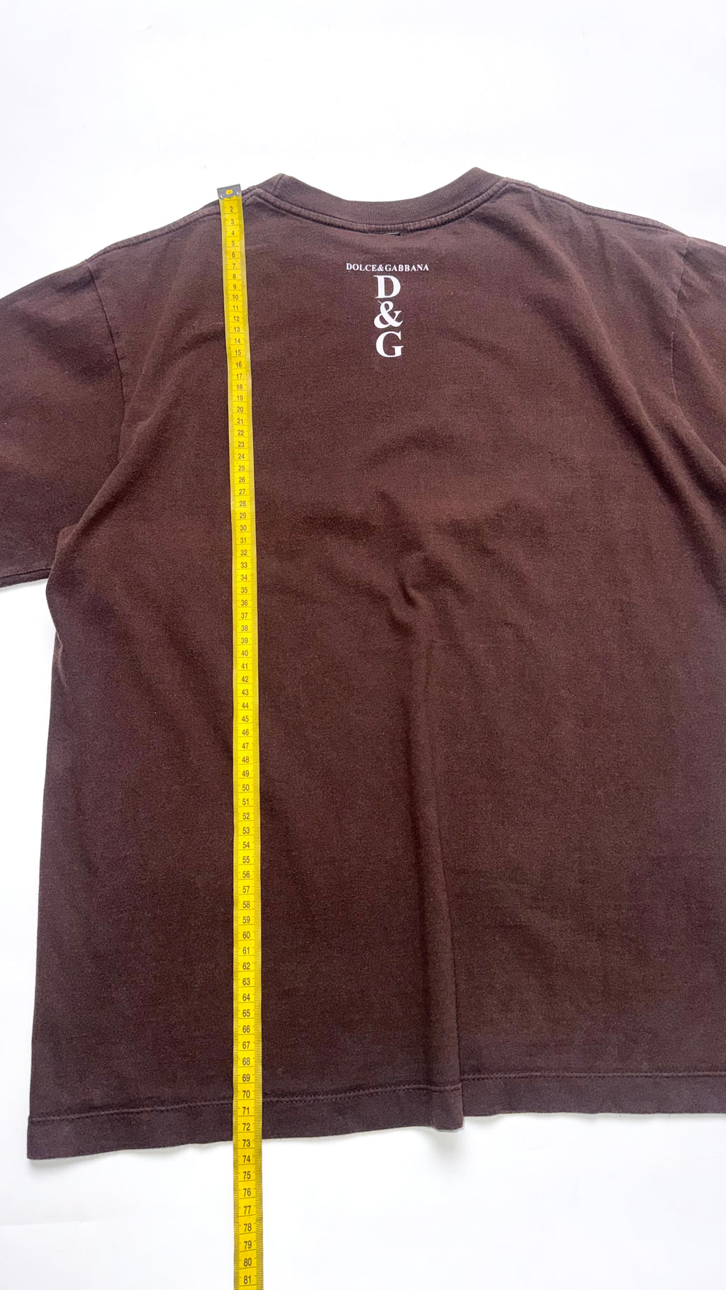 90s Dolce & Gabbana Brown Graphic T Shirt