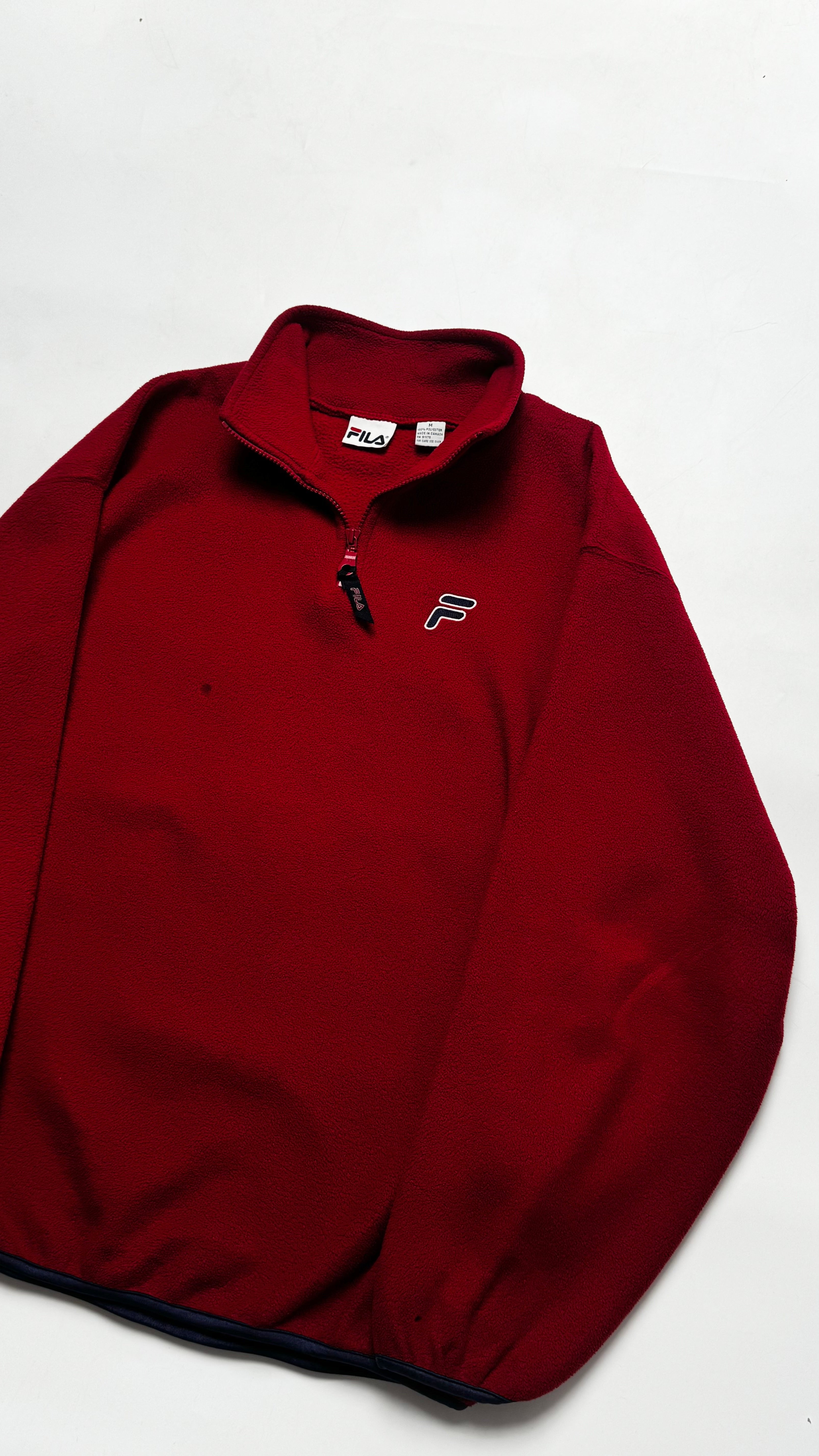 Y2k FILA Red Heavy Fleece