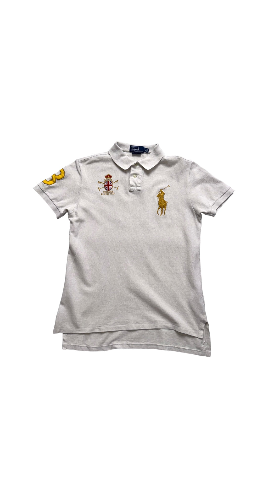 Vintage White/Gold Ralph Lauren Polo shirt