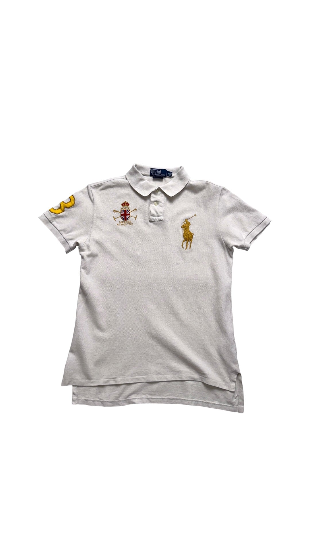 Vintage White/Gold Ralph Lauren Polo shirt