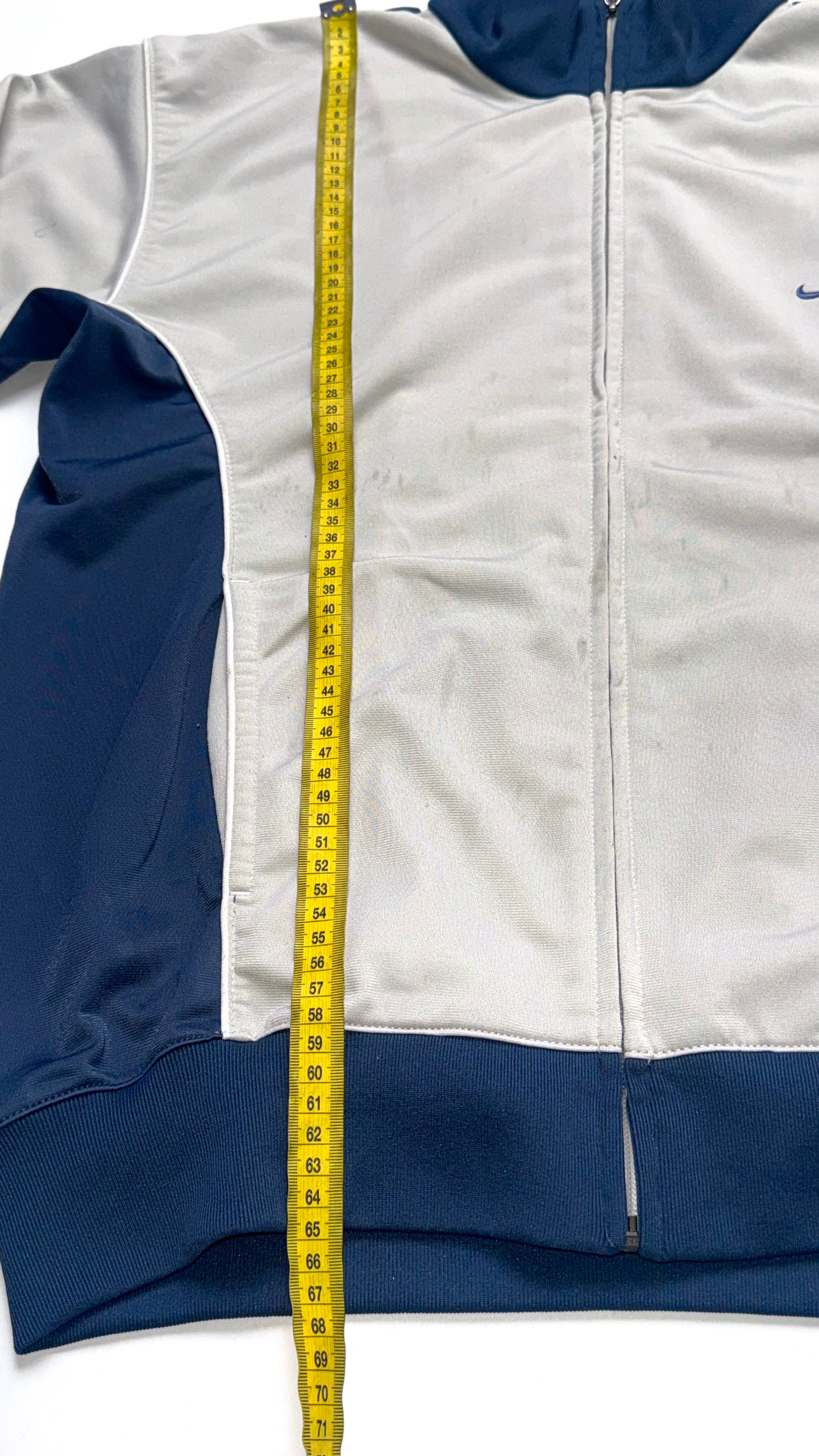 2000s Nike Light Grey/Blue Track Jacket