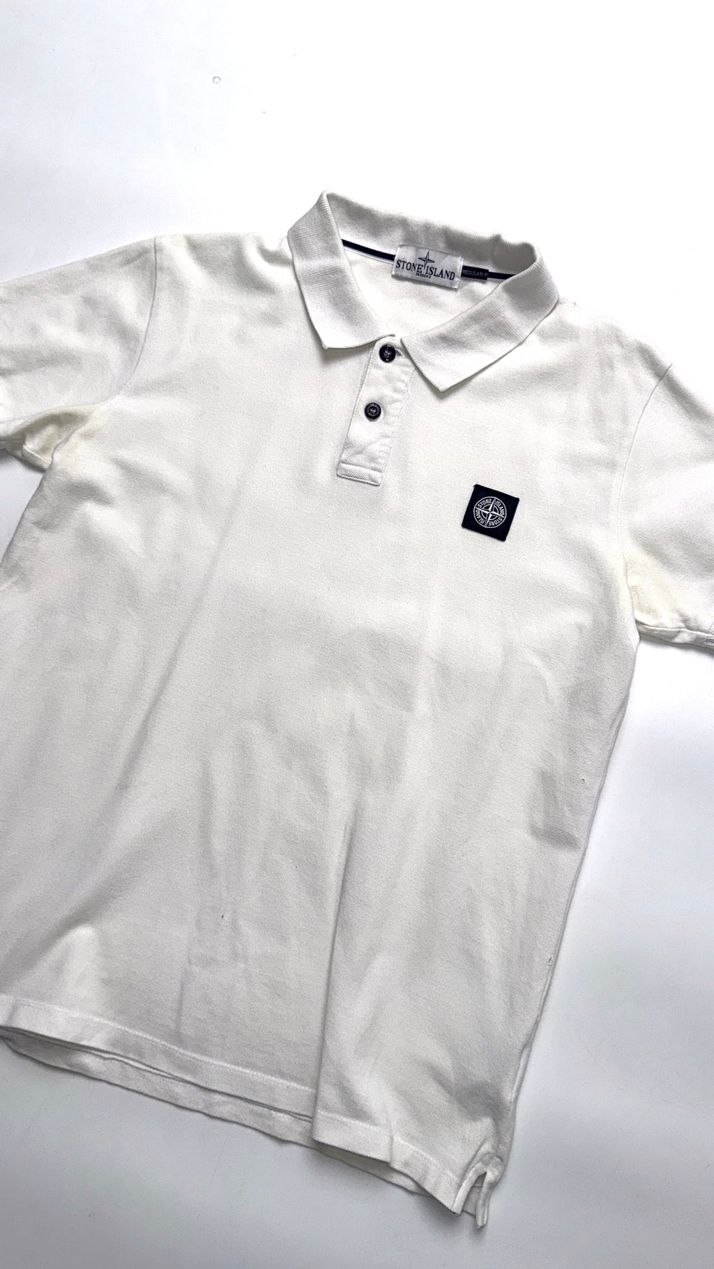 Stone Island White Polo T shirt