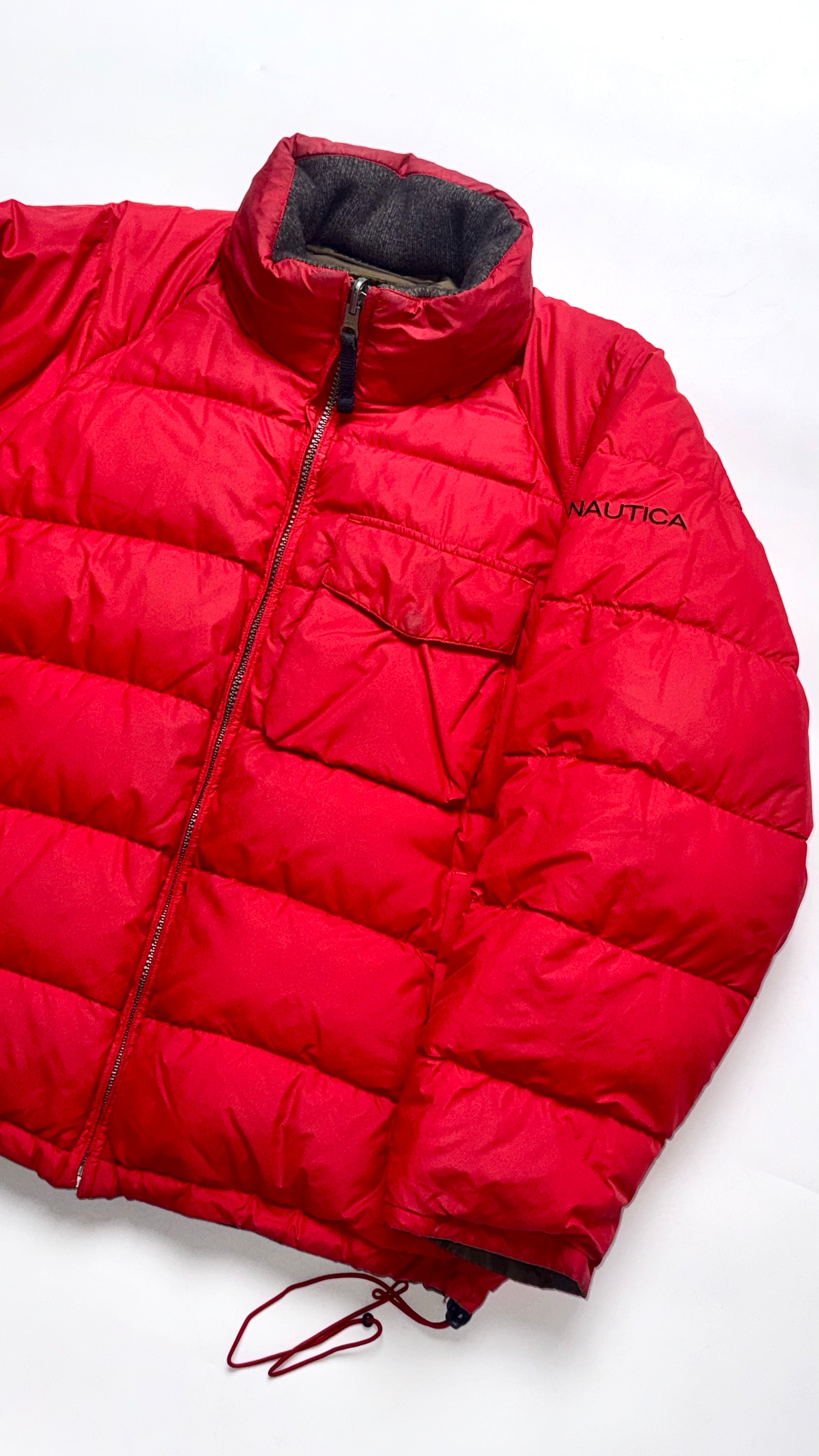 90s Vintage Reversible Nautica Bomber Winter Jacket