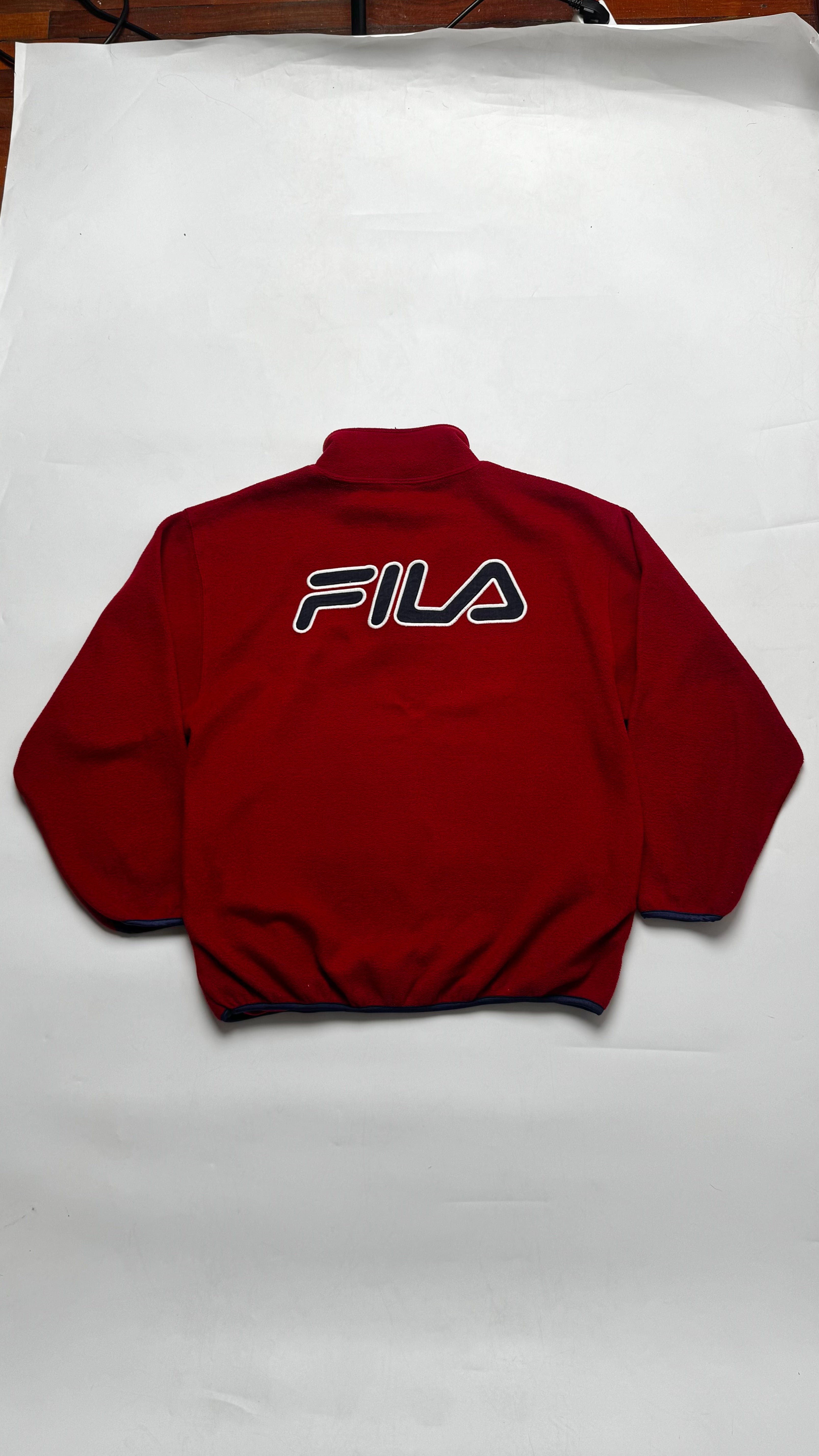 Y2k FILA Red Heavy Fleece