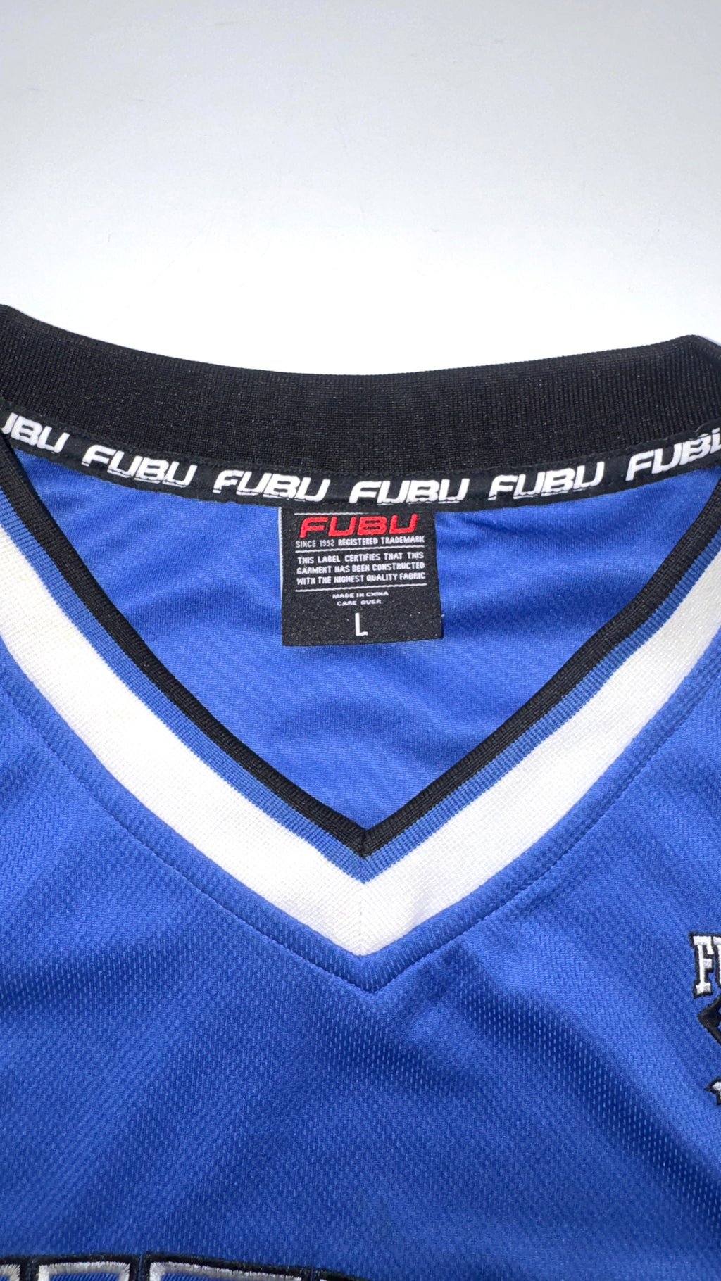 2000s FUBU Blue Jersey “QUEENS”