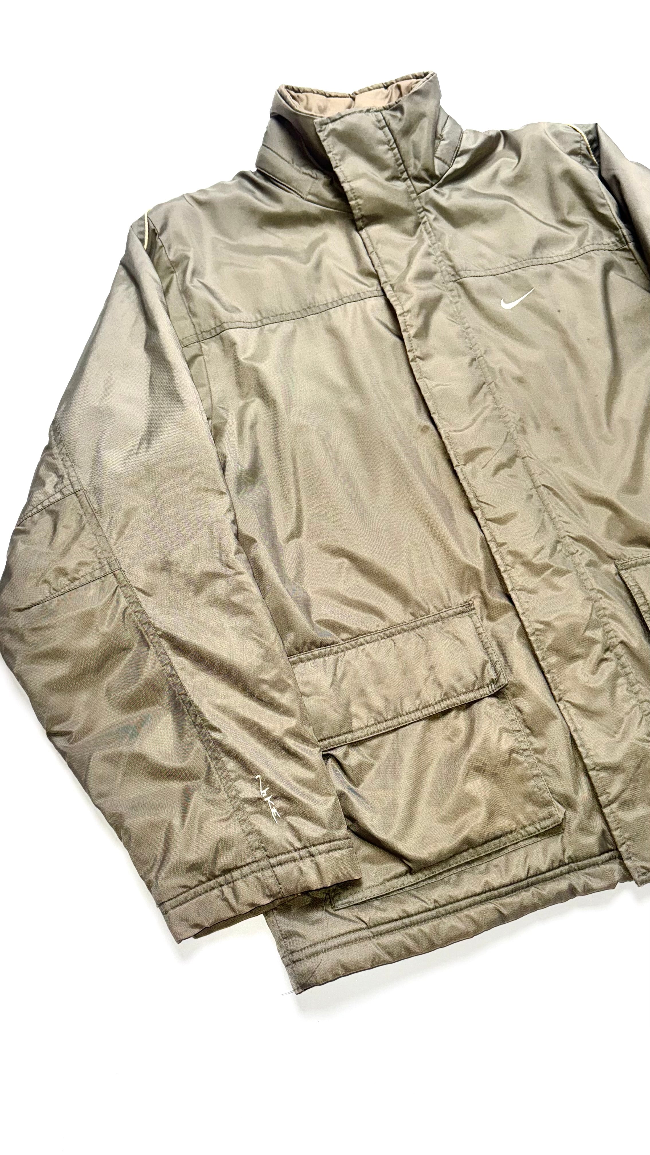 2000s Khaki Nike Lightweight winter jacket