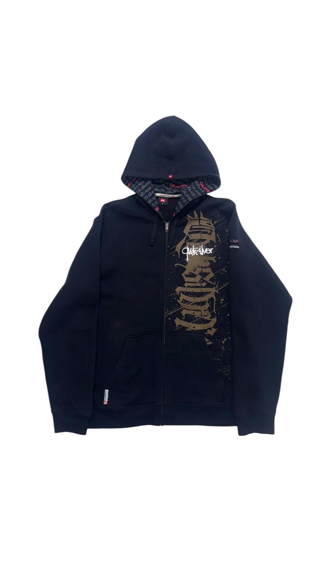 2000s Vintage Quicksilver Baggy Zip Up Hooded Jacket