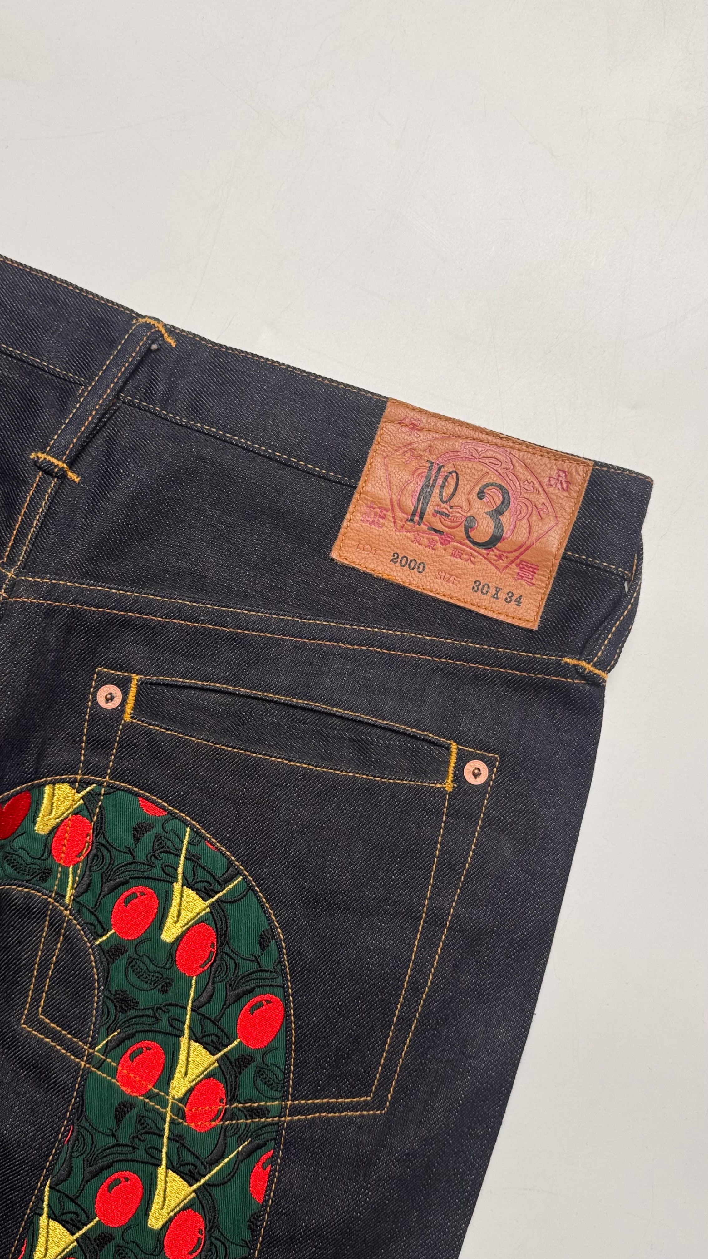 Vintage Evisu Daicock Straight Fit Jeans Lot 2000