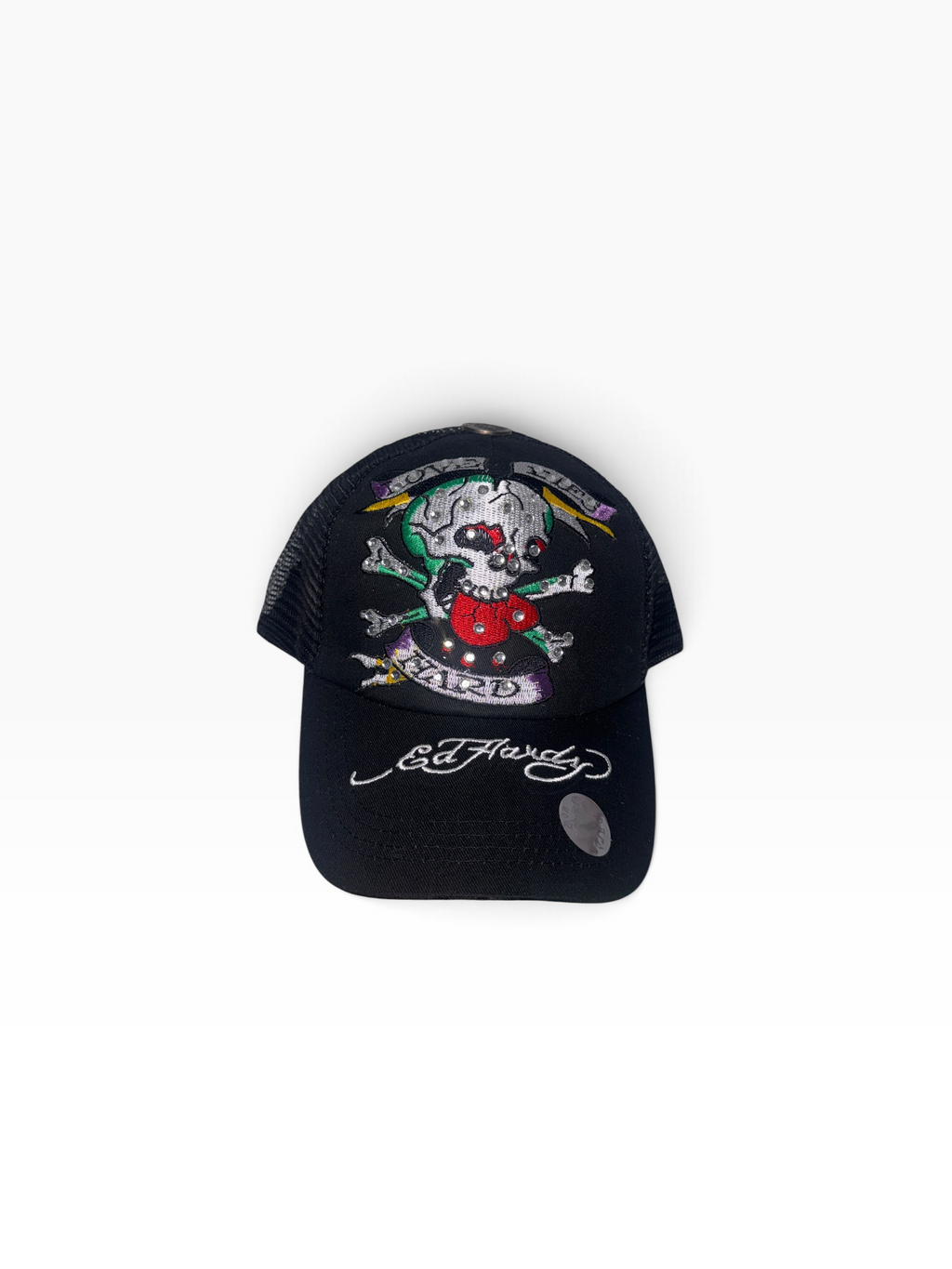 Y2K Ed hardy “Heart Skull” Cap