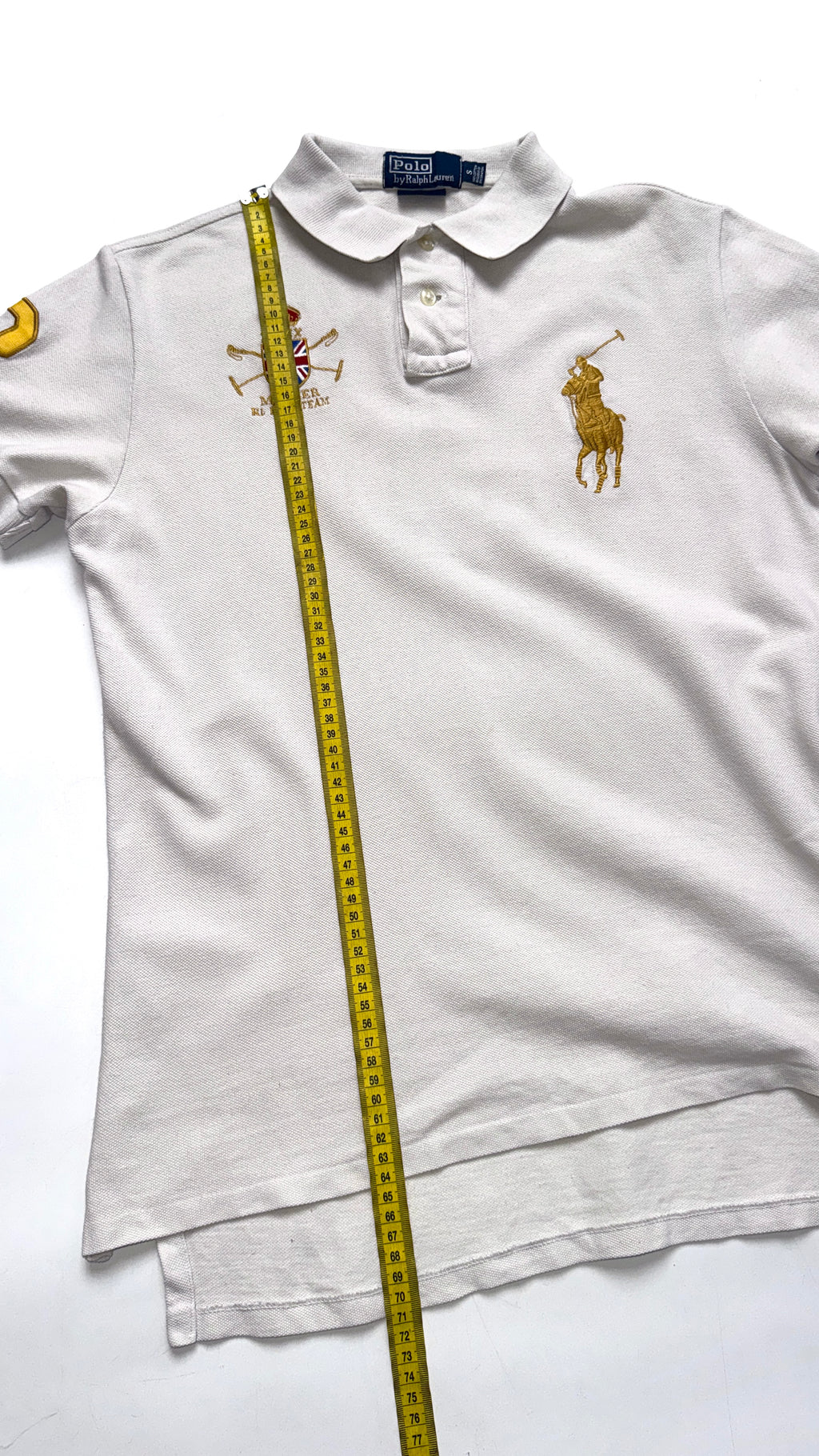 Vintage White/Gold Ralph Lauren Polo shirt