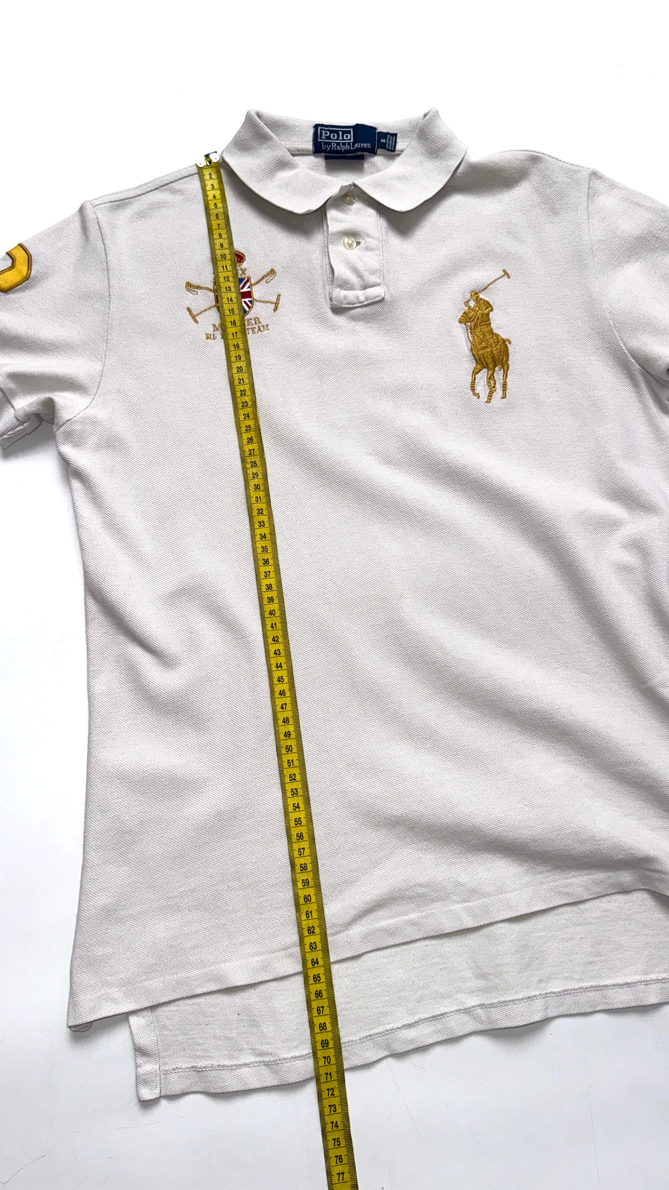 Vintage White/Gold Ralph Lauren Polo shirt