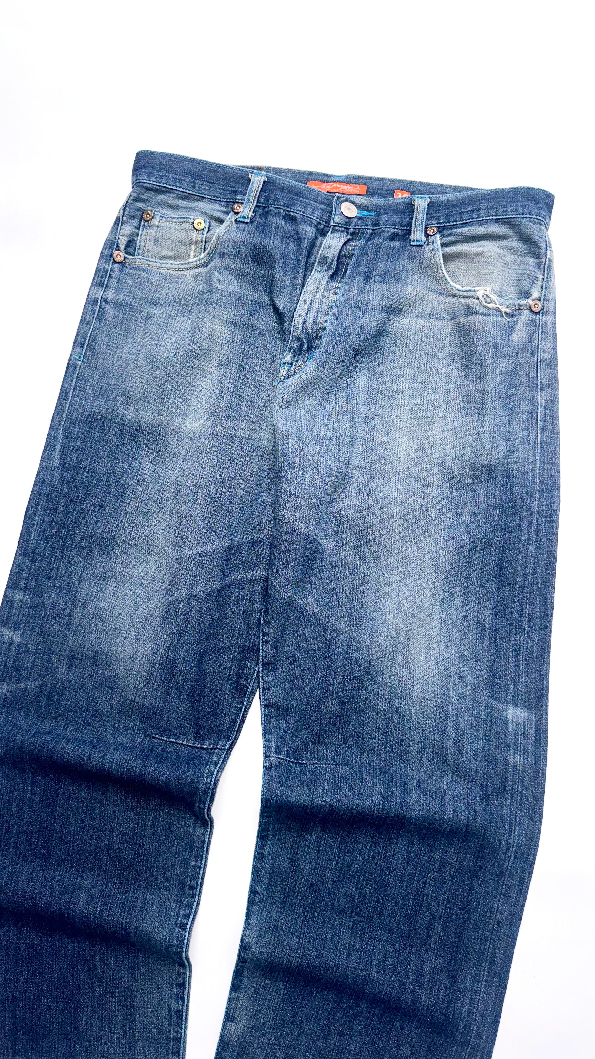 2000s Ed Hardy Dragon Embroidered Denim Baggy Jeans
