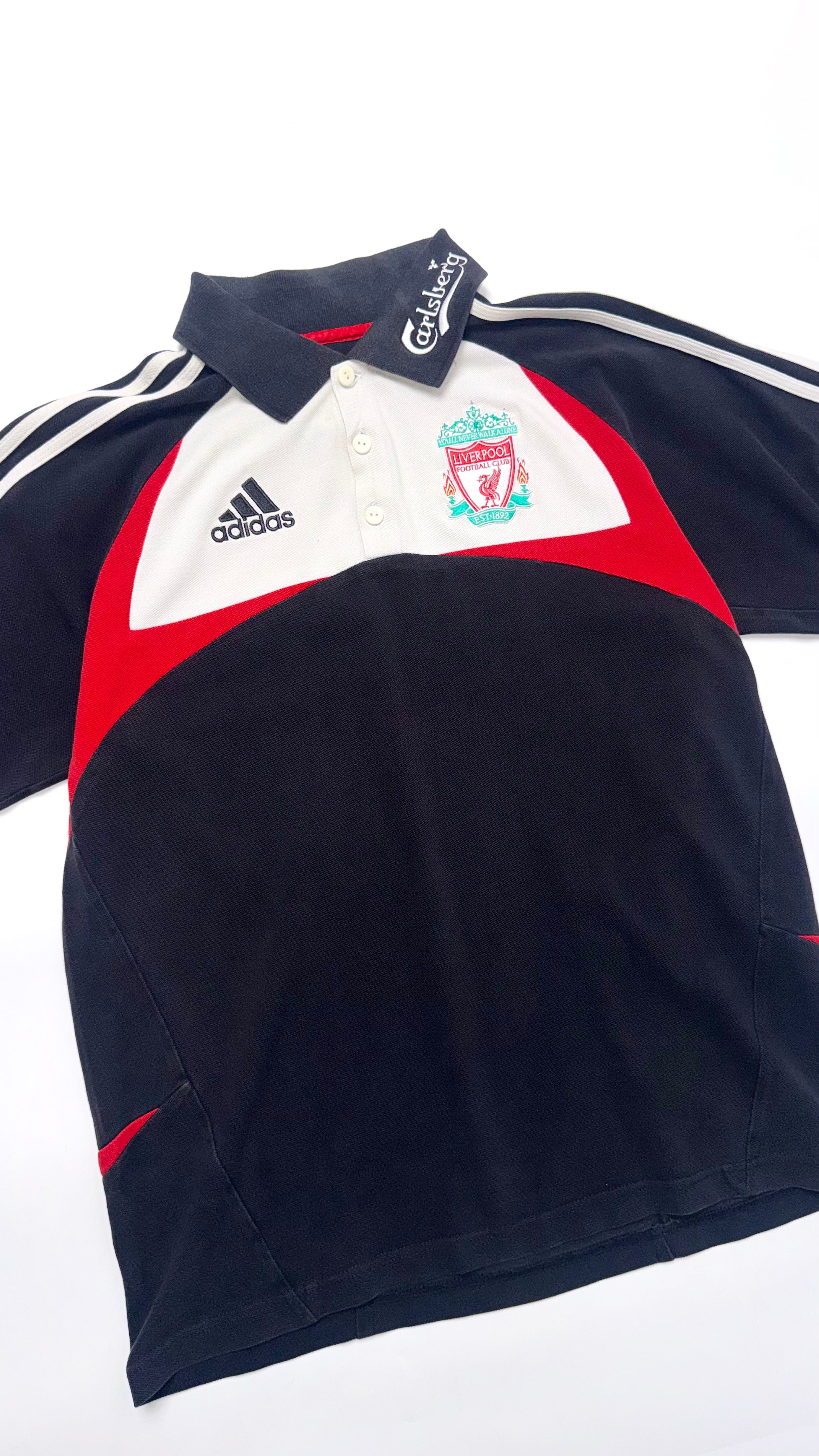 Vintage Adidas x Liverpool Polo T shirt