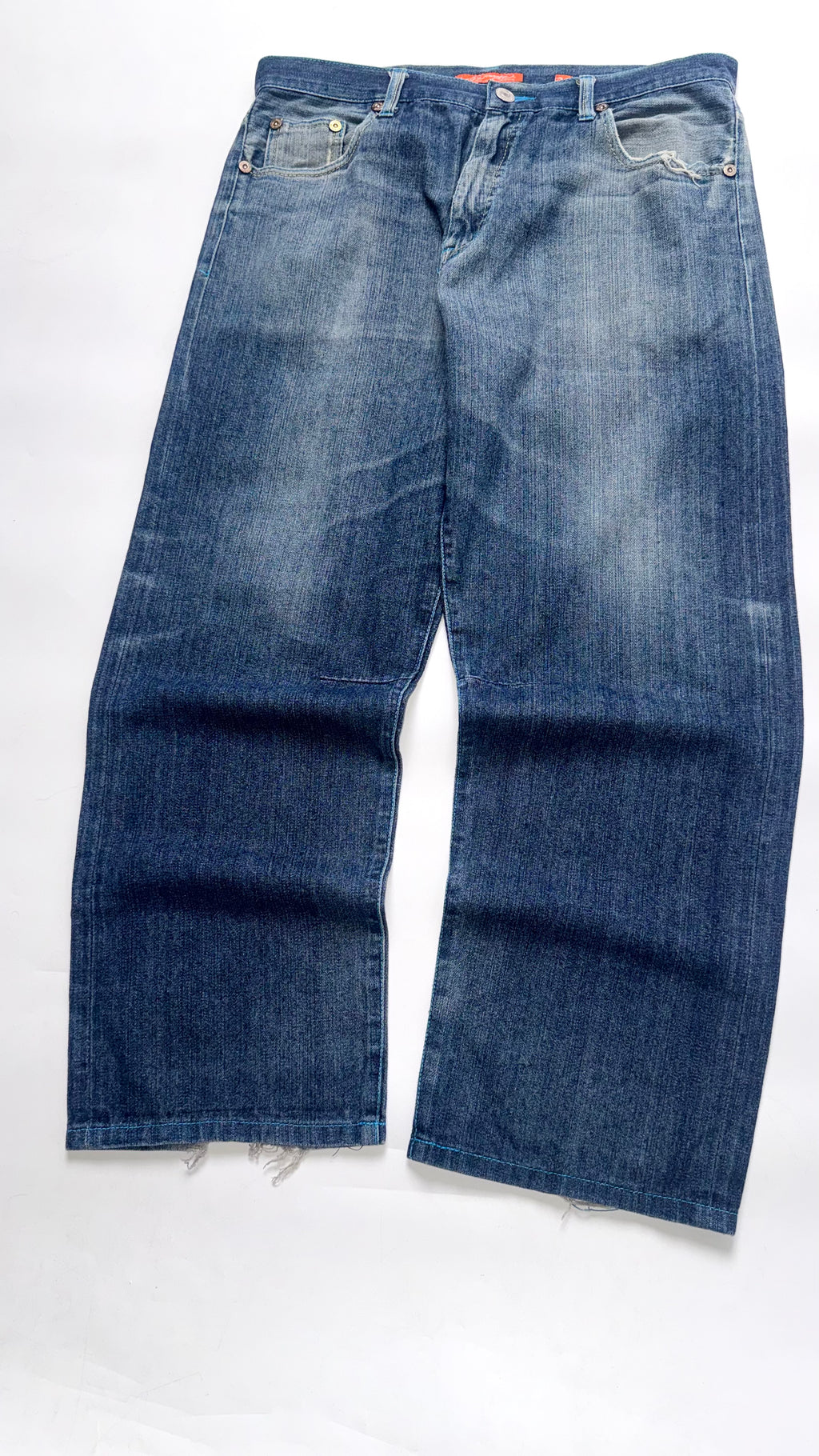 2000s Ed Hardy Dragon Embroidered Denim Baggy Jeans