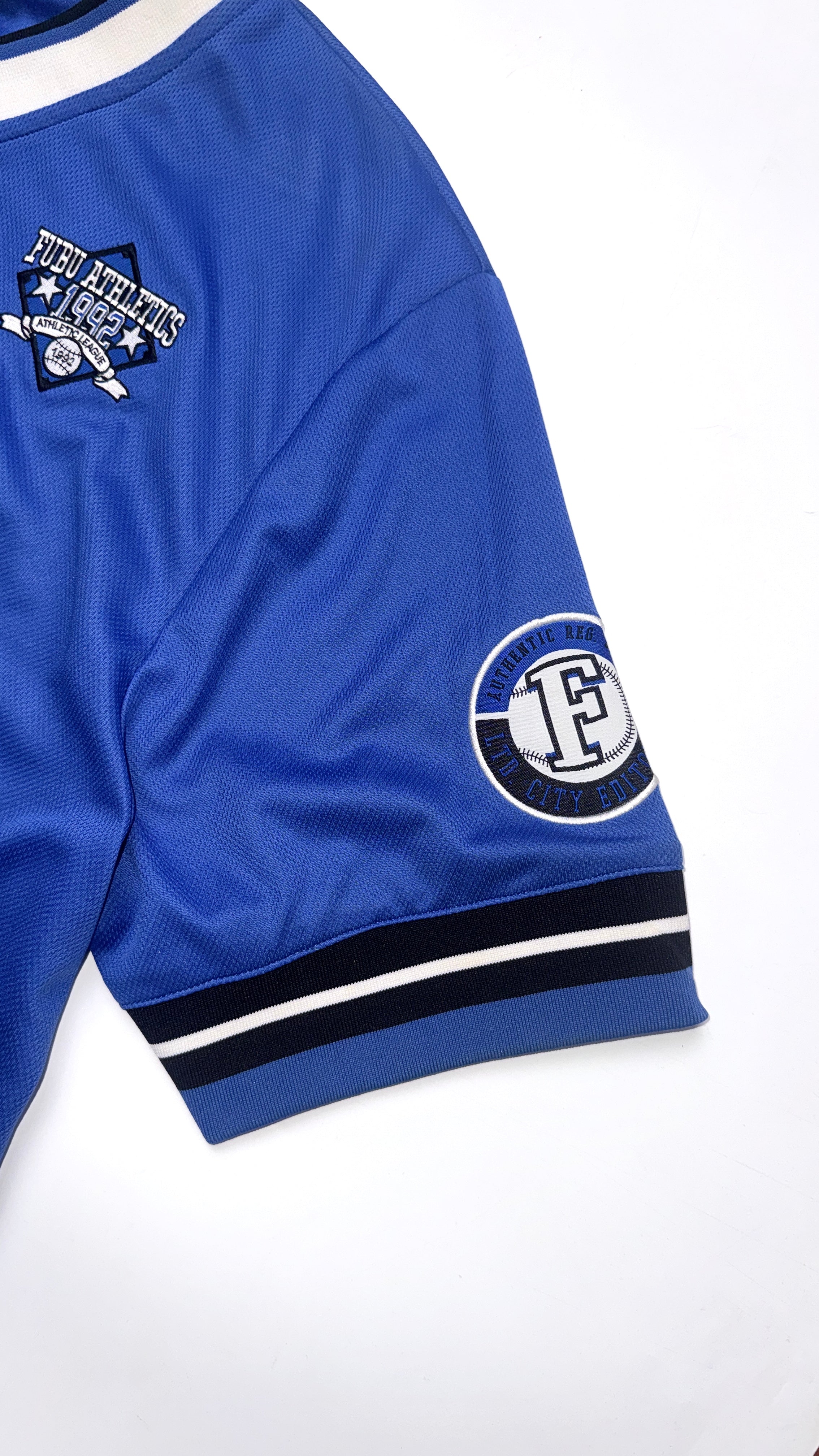 2000s FUBU Blue Jersey “QUEENS”