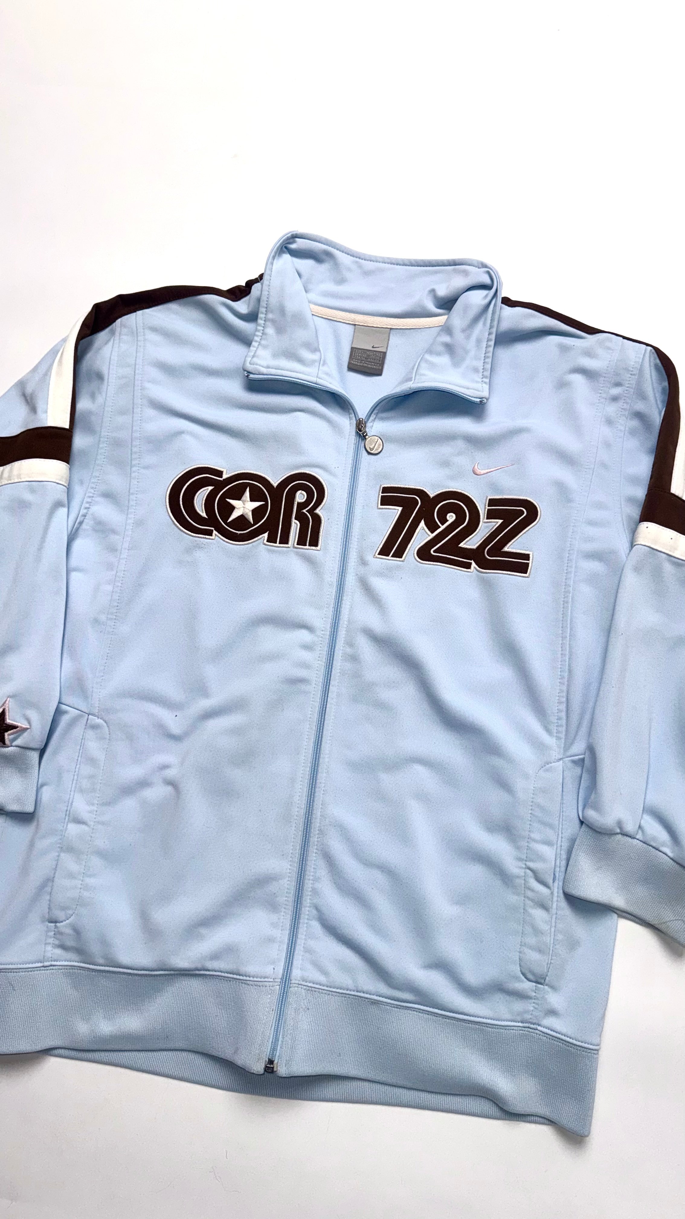 2000s Nike Cortez Baby Blue Track Jacket