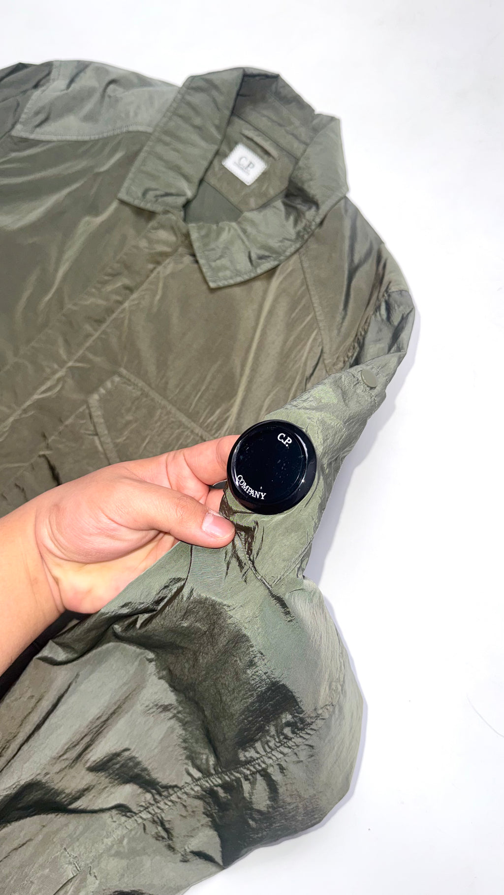 C.P Company Khaki Chrome-R Lightweight Windbreaker Jacket