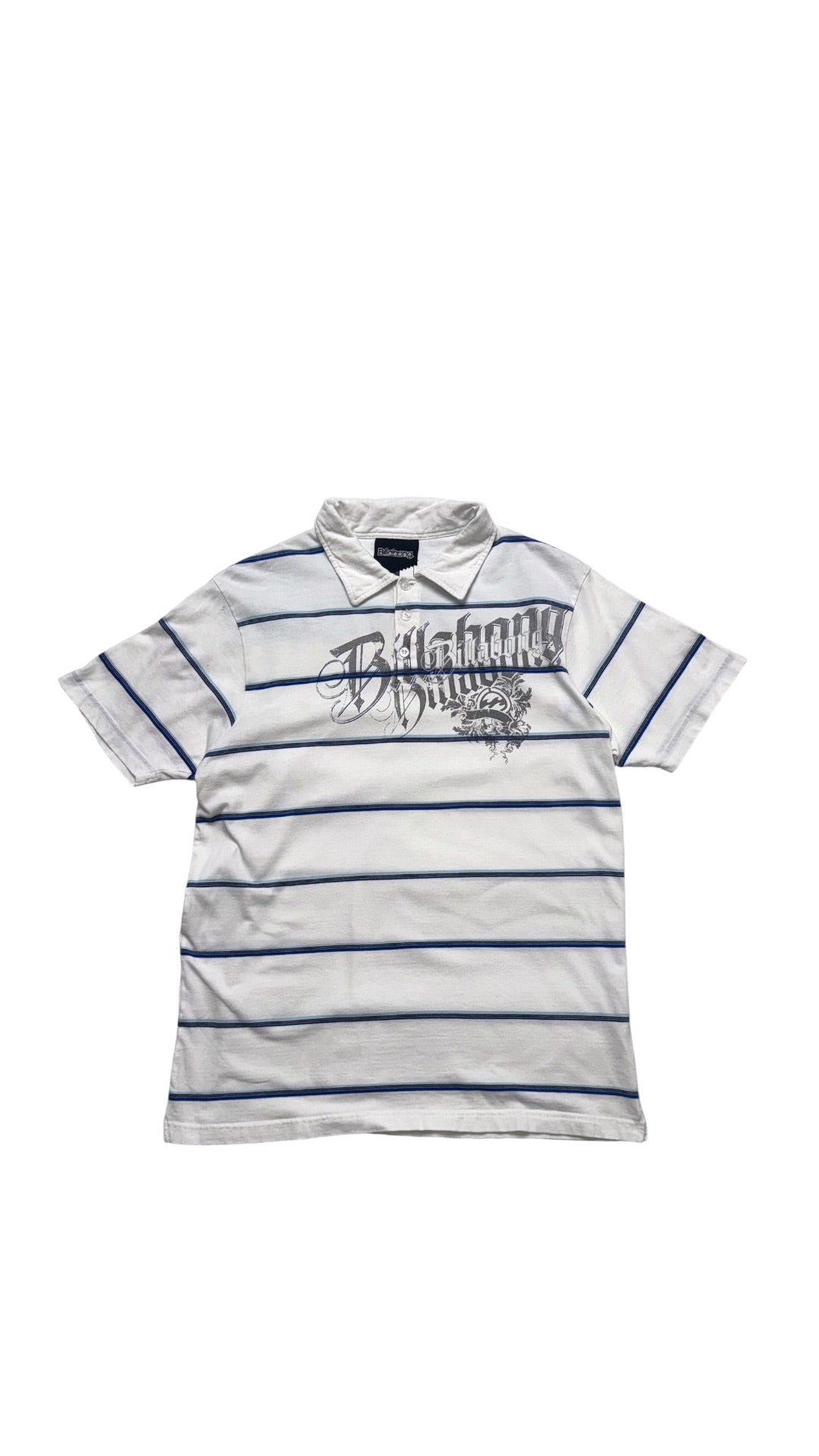Y2k Billabong Striped Polo T Shirt