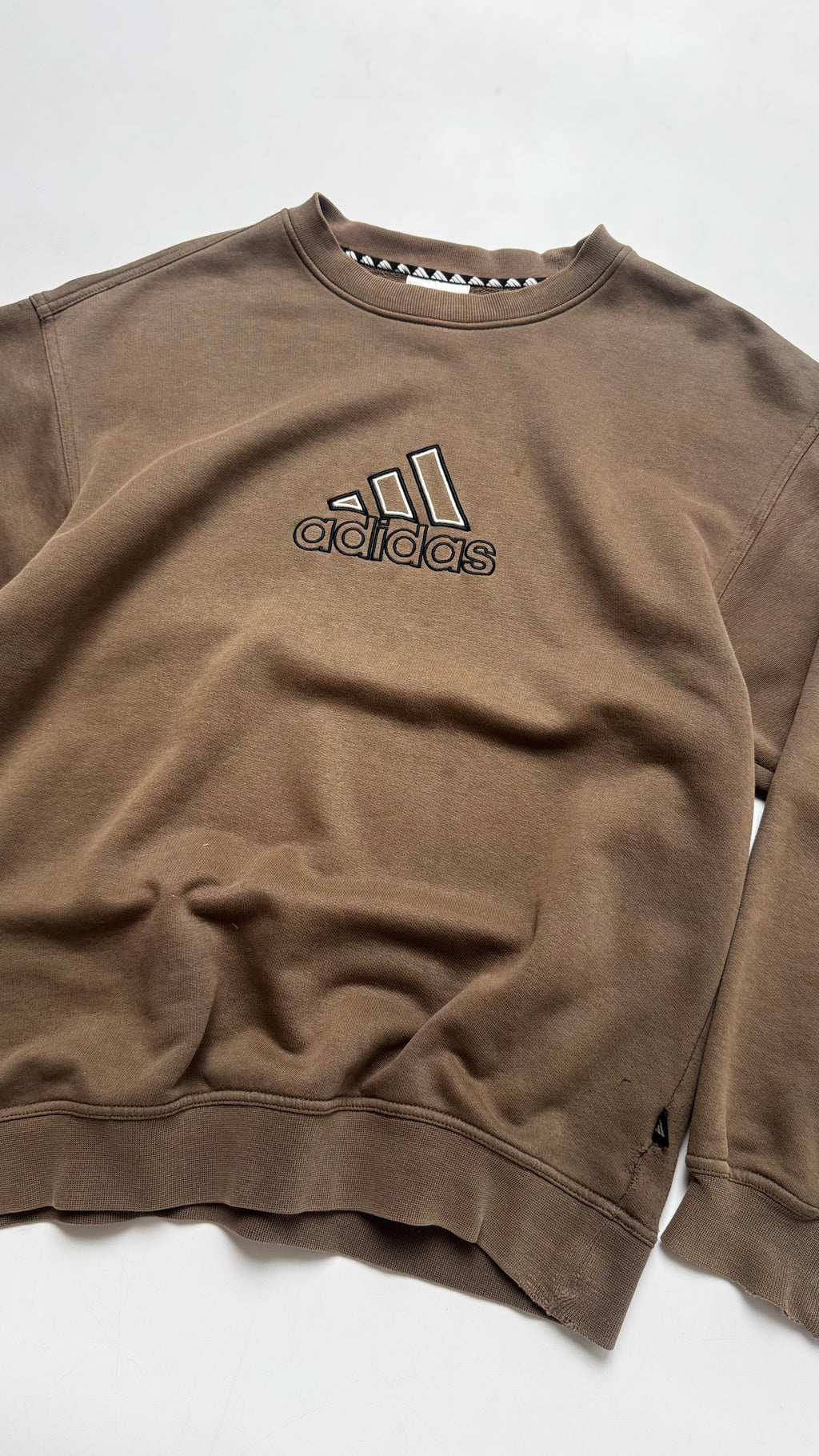 Adidas καφέ κρουαζέ λαιμόκοψη αρχές δεκαετίας 2000