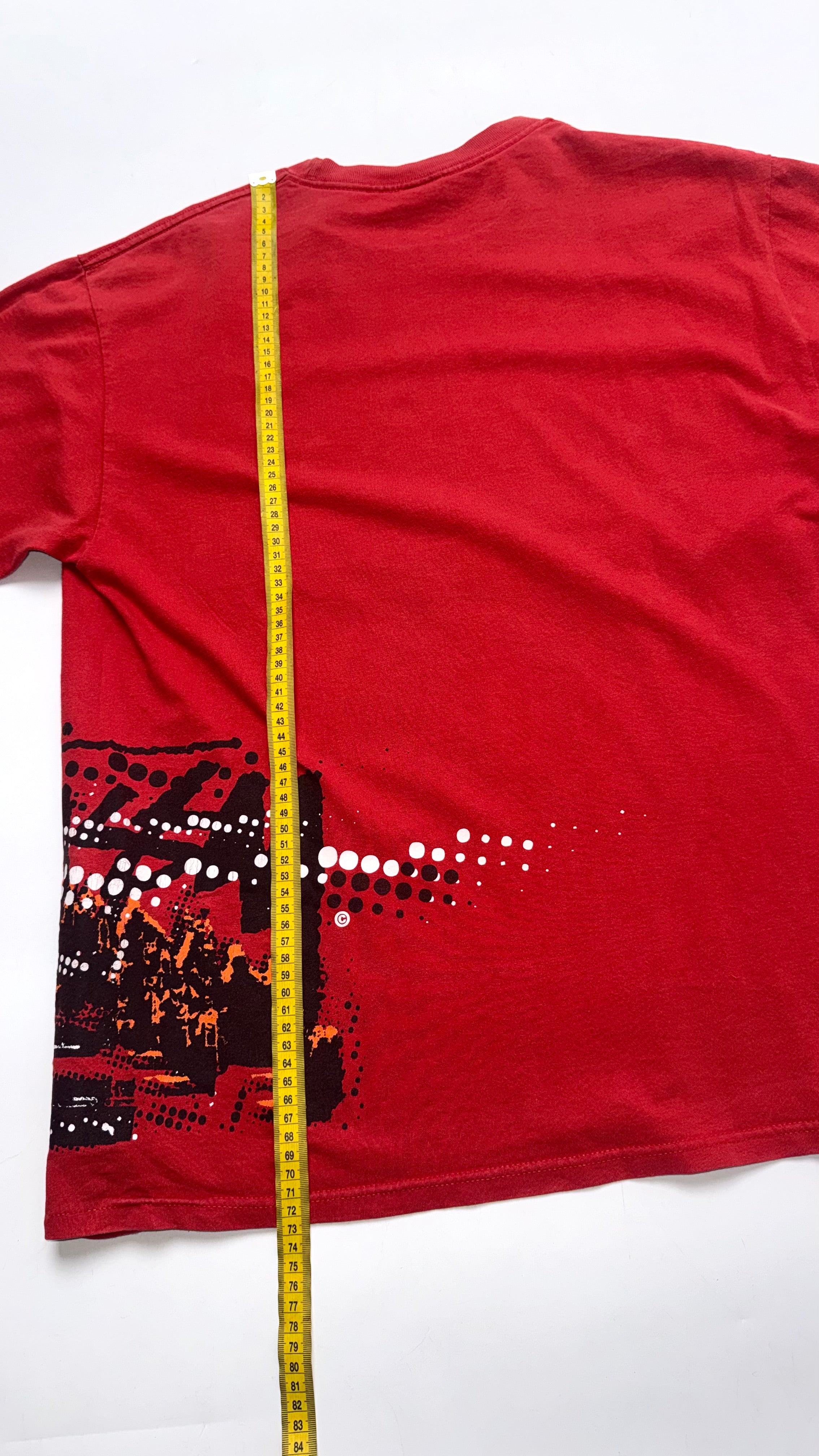 90s Red Stussy Graphic T Shirt