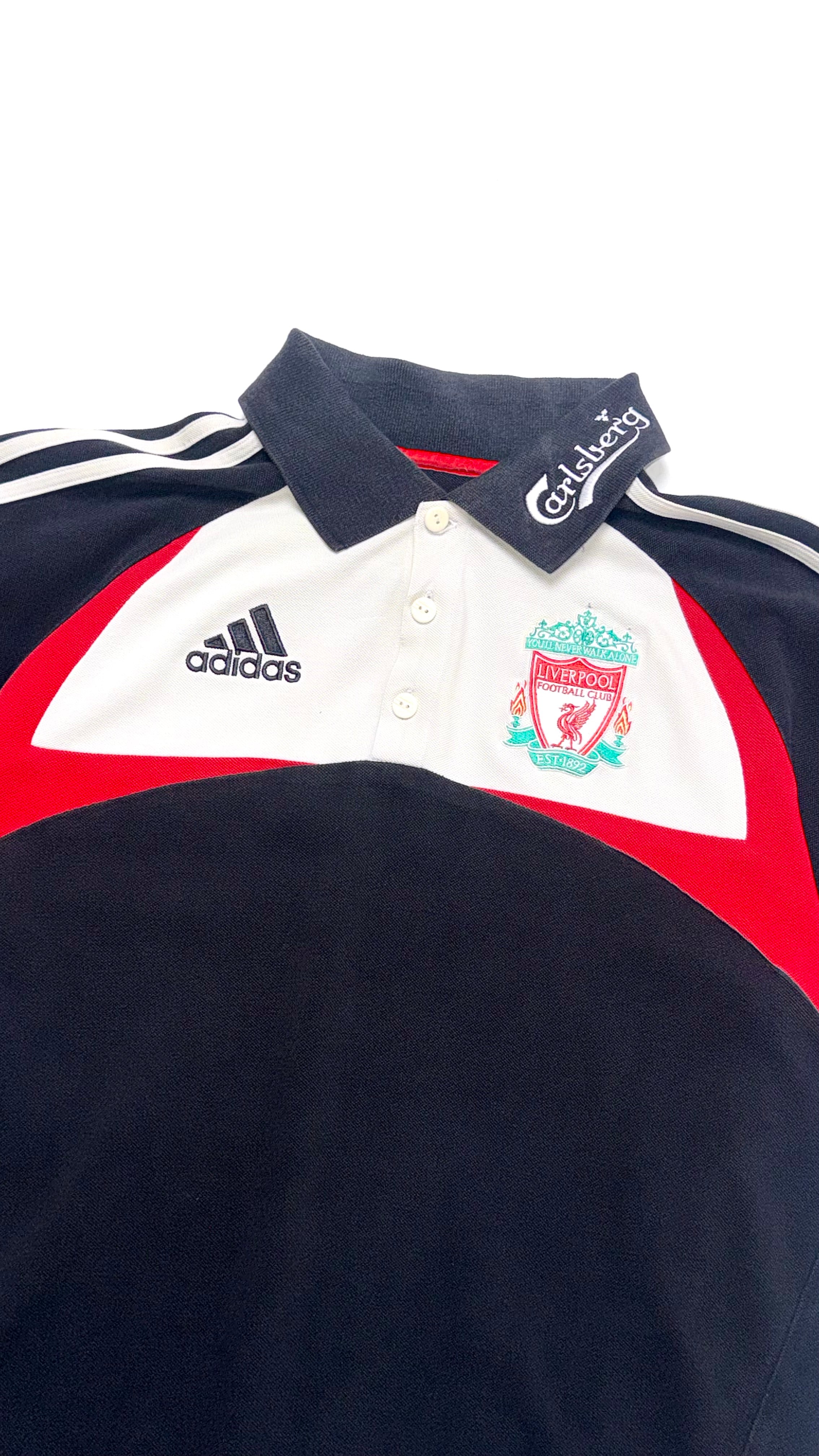 Vintage Adidas x Liverpool Polo T shirt