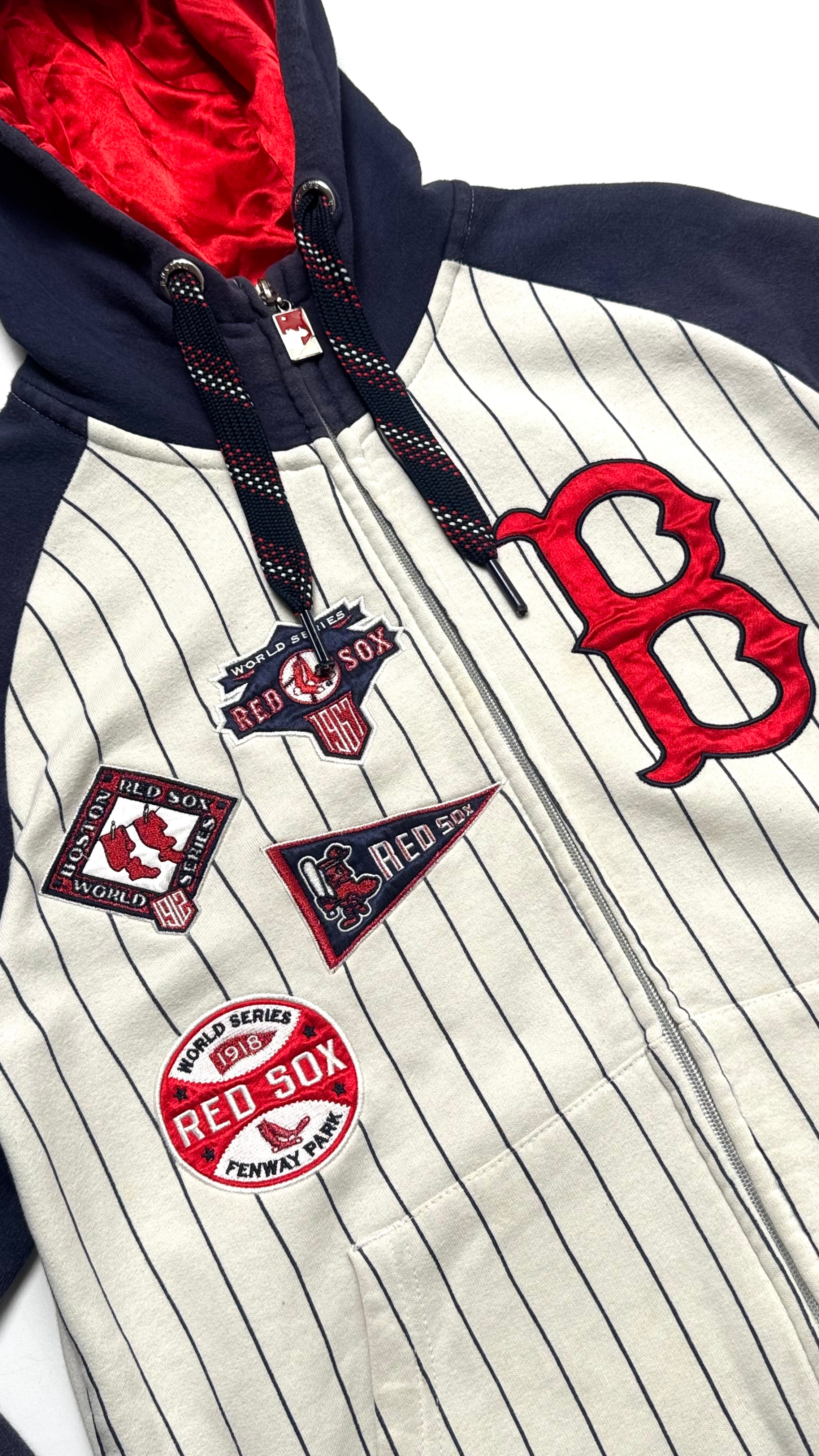 90s Vintage Red Boston Sox Baseball Zip Up Jacket
