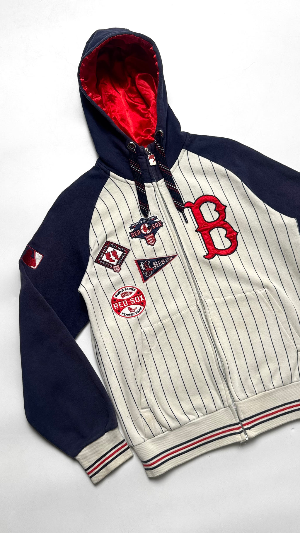 90s Vintage Red Boston Sox Baseball Zip Up Jacket