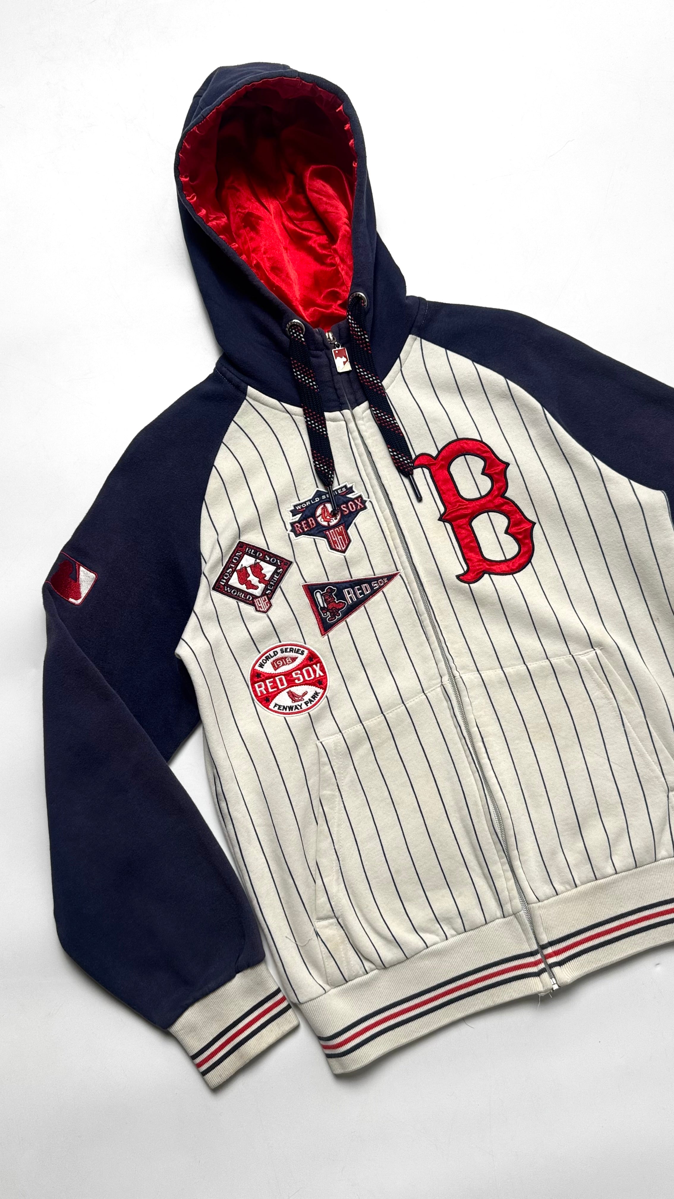 90s Vintage Red Boston Sox Baseball Zip Up Jacket