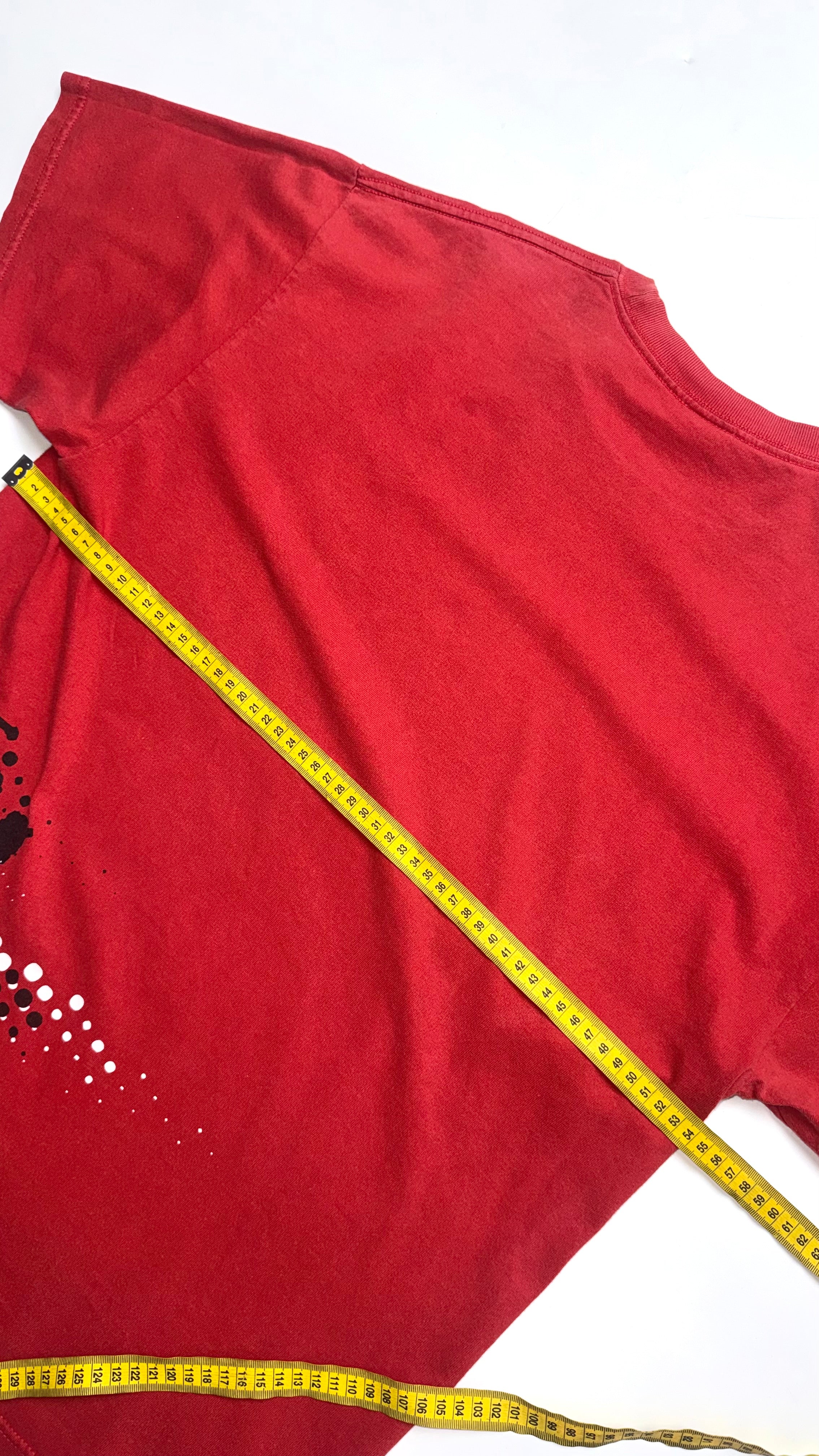 90s Red Stussy Graphic T Shirt