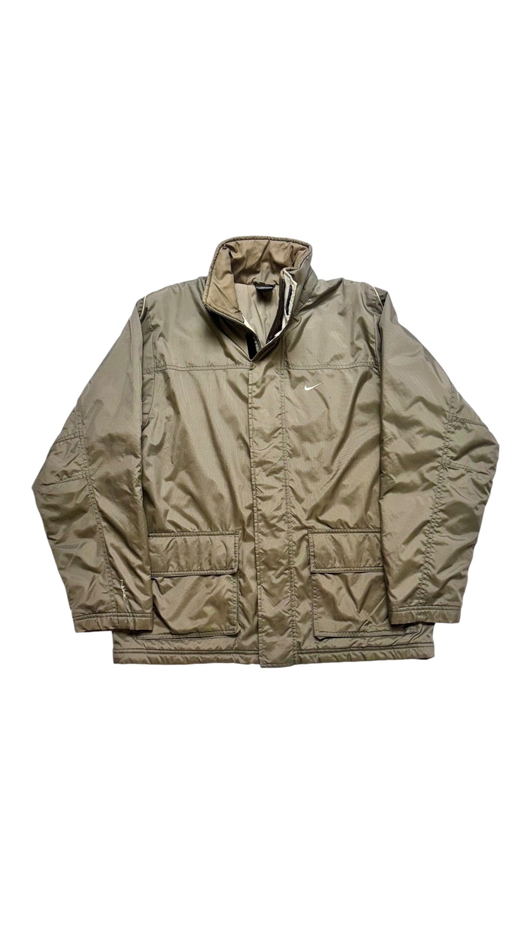 2000s Khaki Nike Lightweight winter jacket