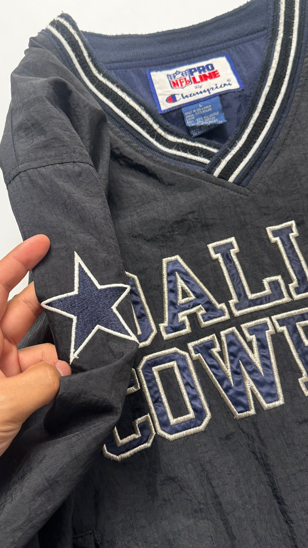 Αντιανεμικό πουλόβερ Cowboys Dallas της δεκαετίας του '90