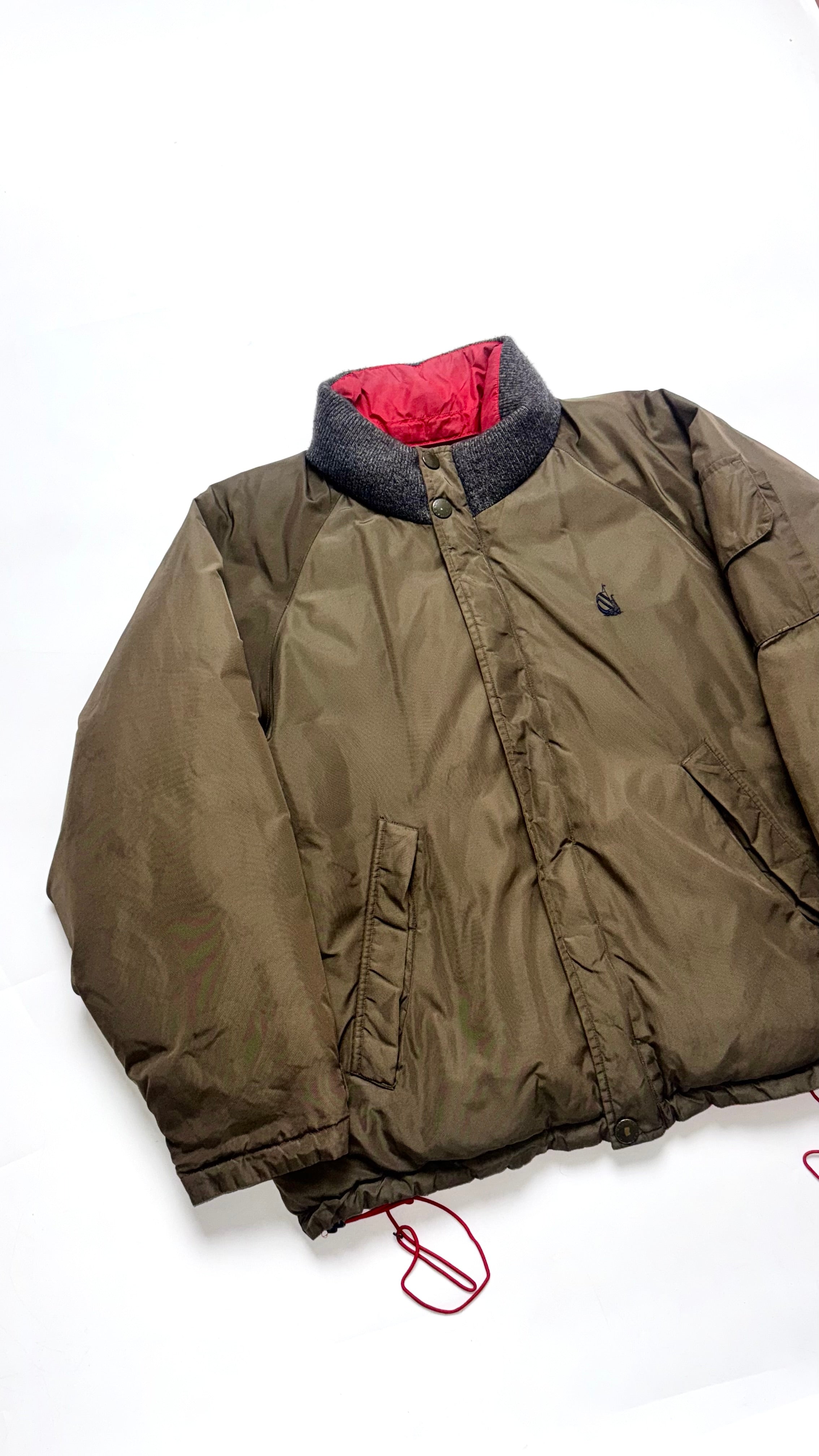 90s Vintage Reversible Nautica Bomber Winter Jacket