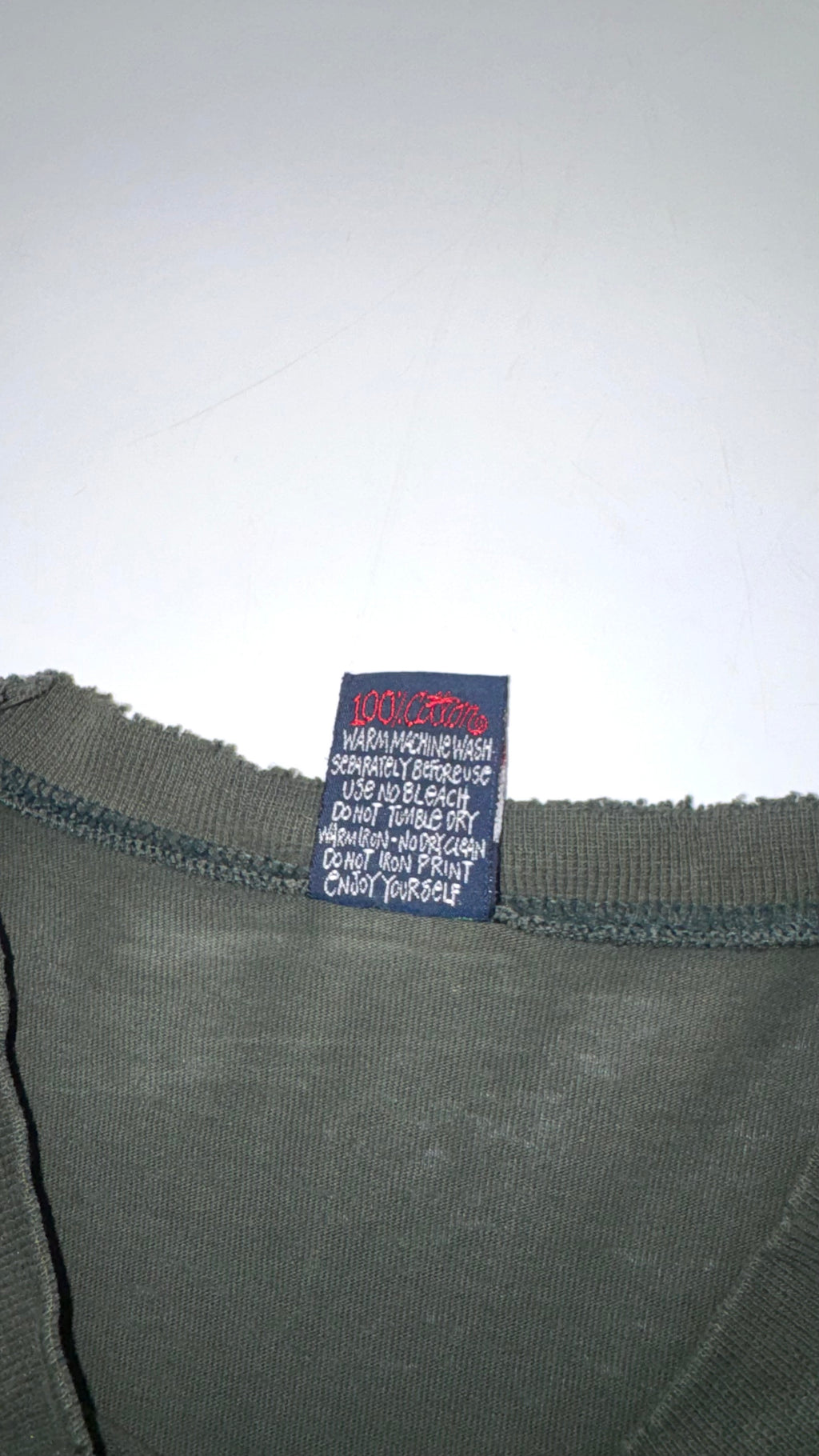 Vintage 90s Faded/Thrashed Dark Green Stussy T shirt