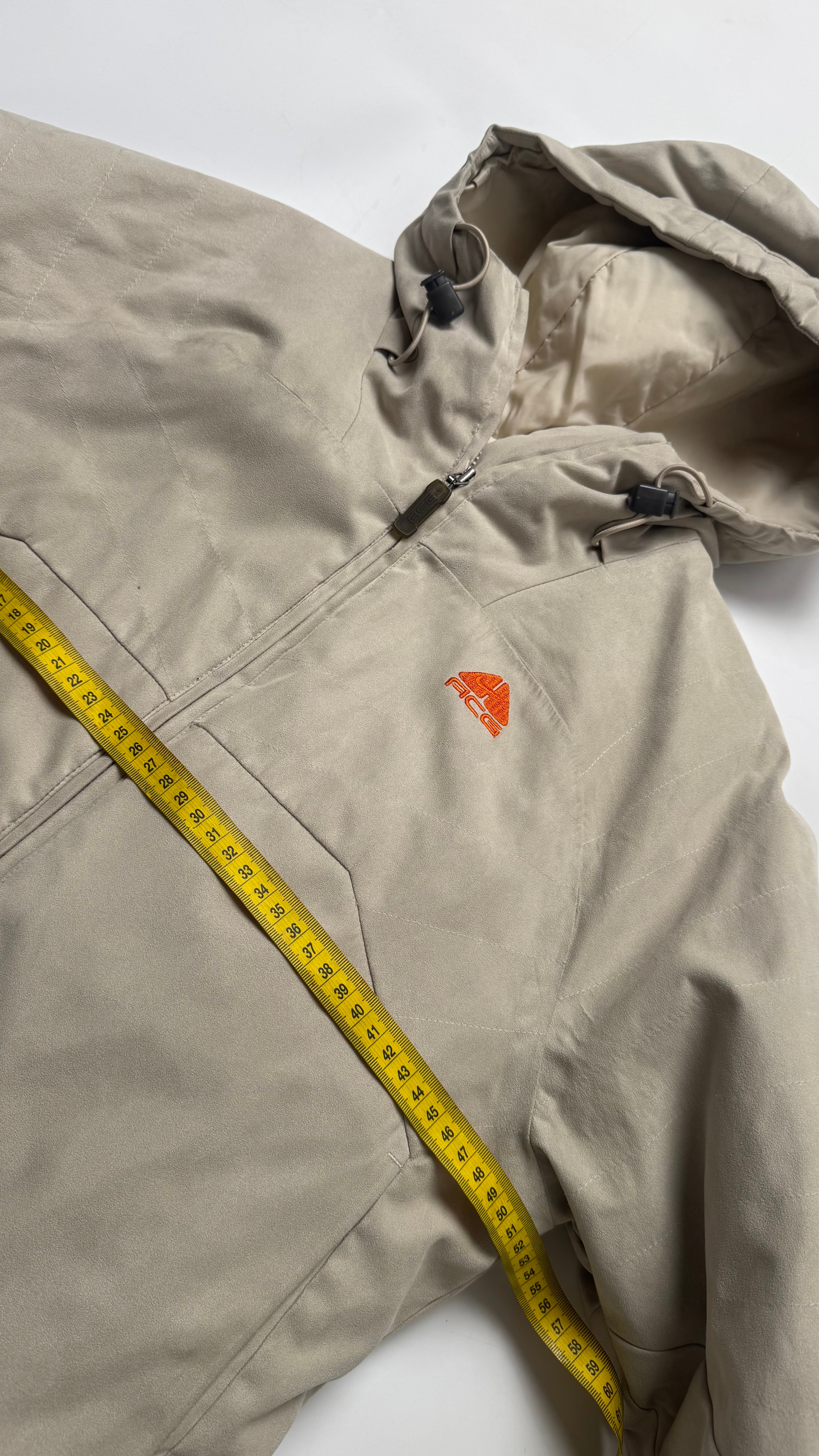 Vintage Nike ACG Women's Tan Puffer Goose Down Coat Jacket