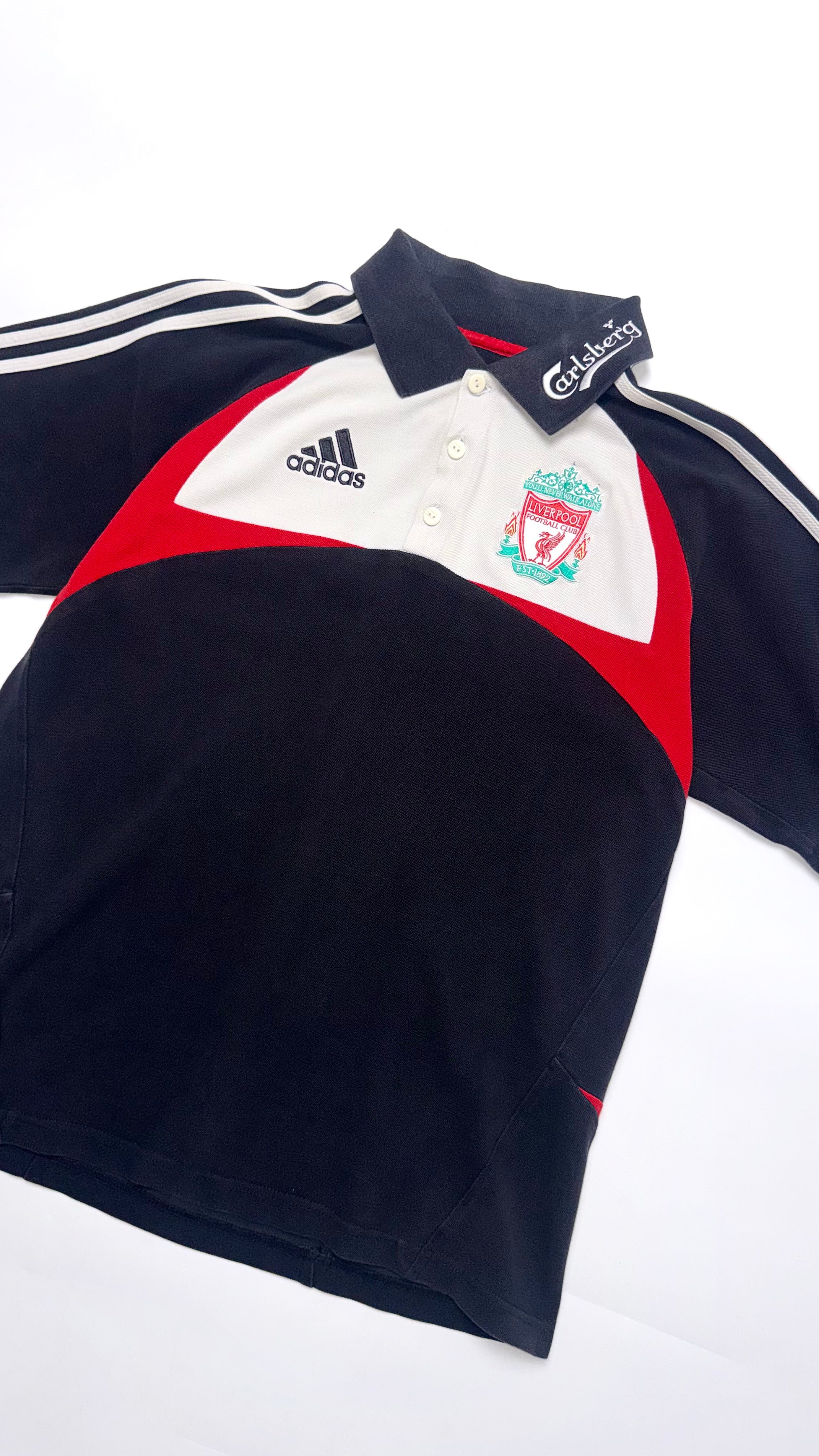 Vintage Adidas x Liverpool Polo T shirt