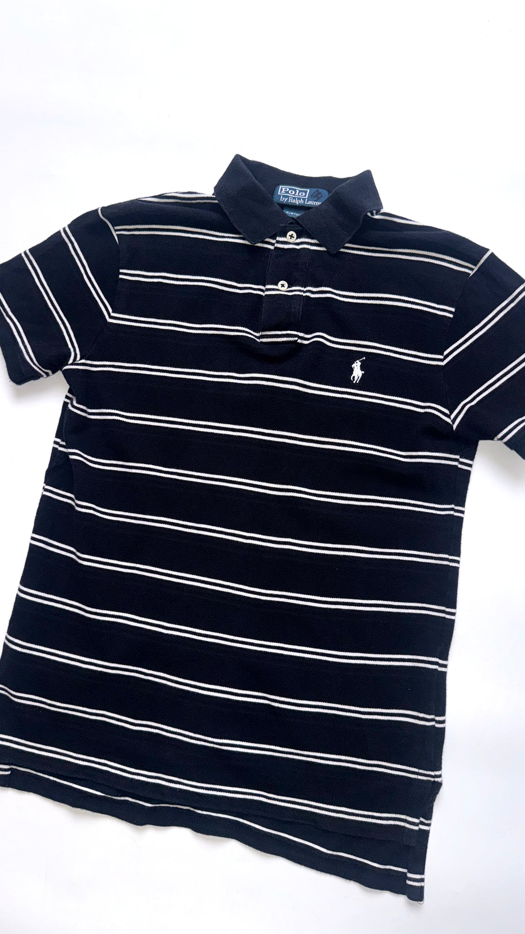 Vintage Black Ralph Lauren Stripped polo shirt