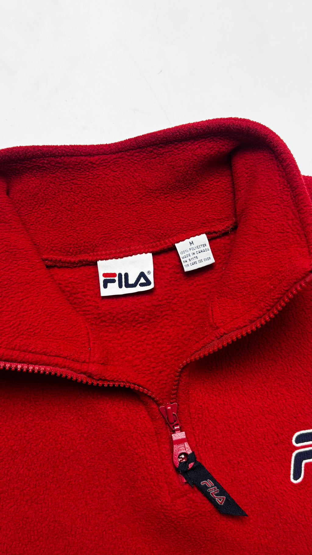 Y2k FILA Red Heavy Fleece