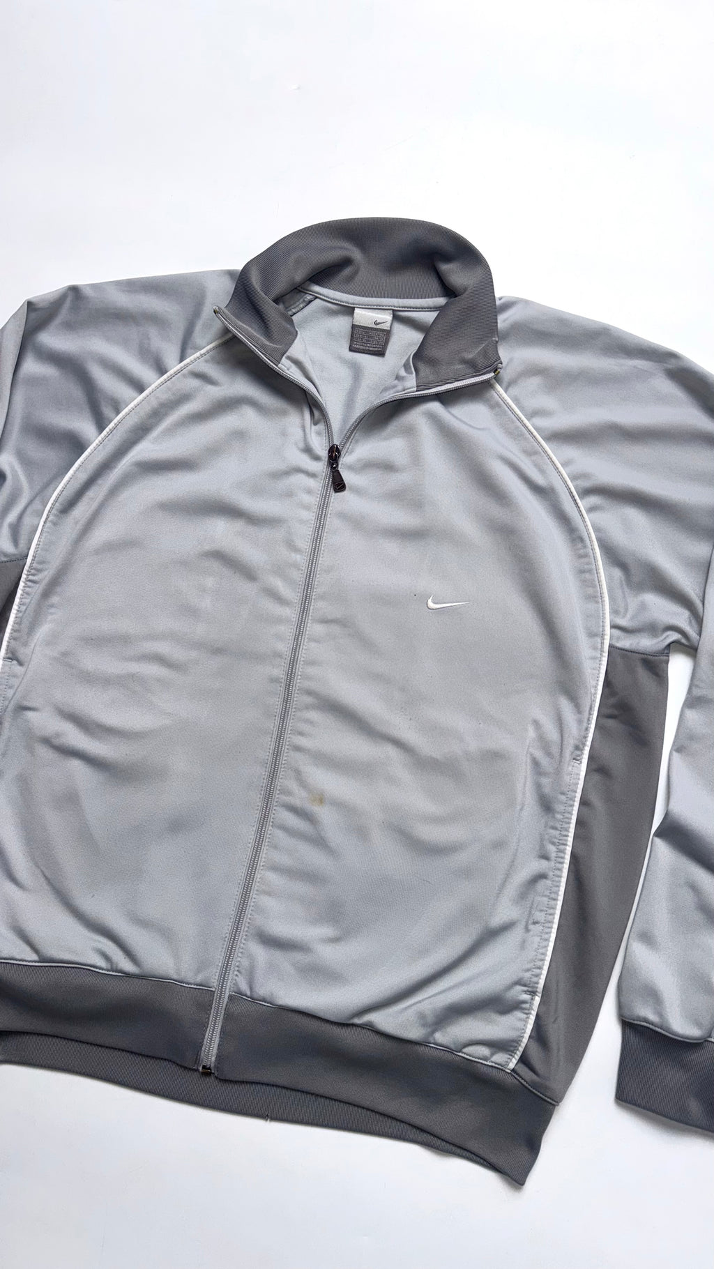 2000s Nike Light Grey Track Jacket